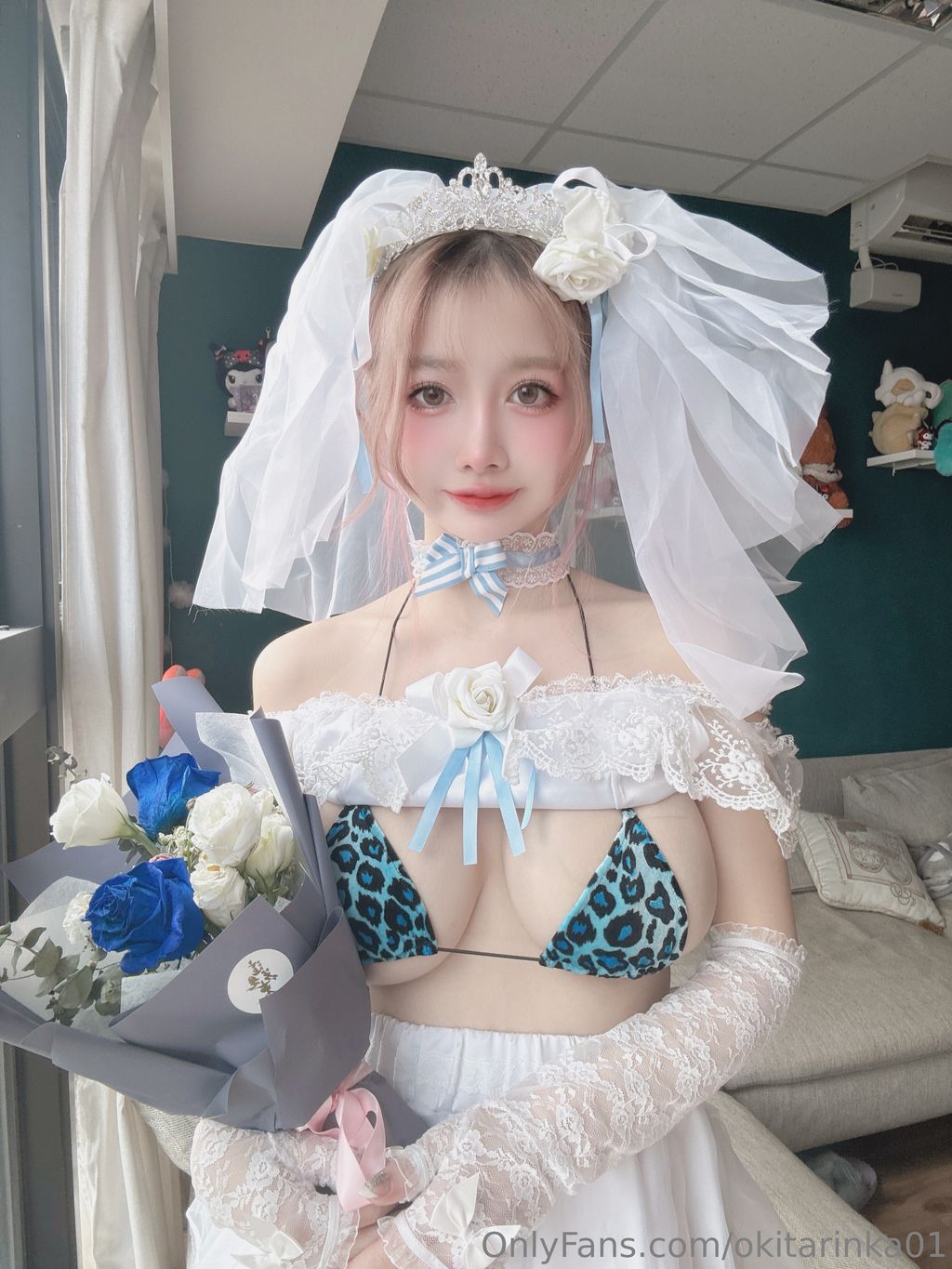 Coser@沖田凜花Rinka: Bride 私訊解鎖 (76 photos ) 