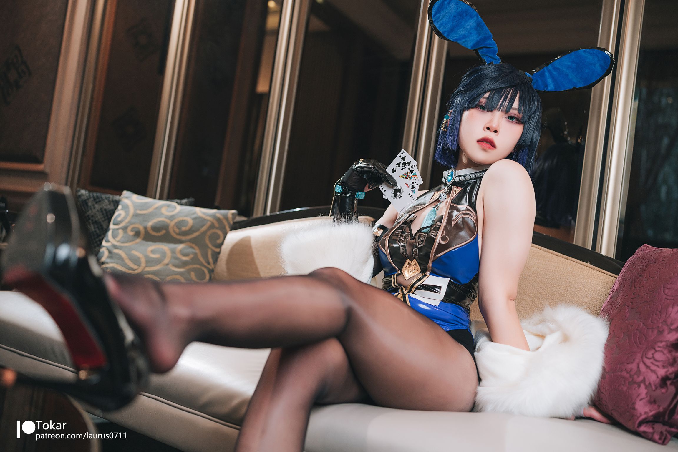 Coser@Tokar浵卡: 夜阑(兔女郎ver) Yelab (Bunny ver) (40 photos) 