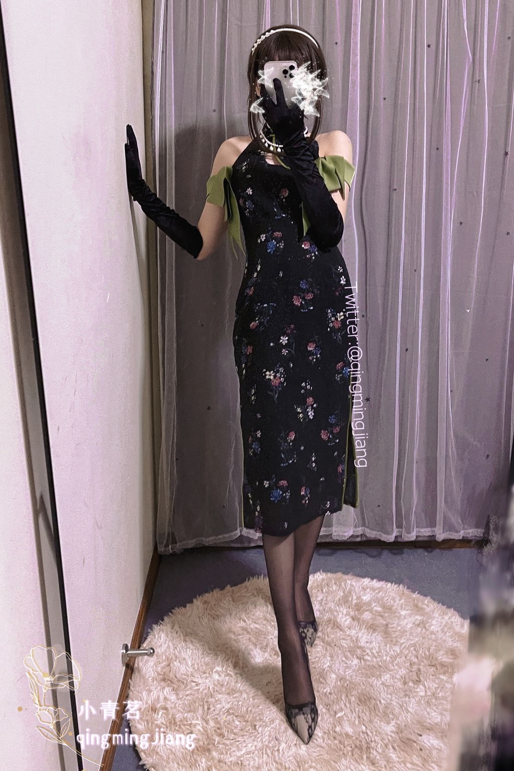 Coser@小青茗: 黑丝旗袍 (47 photos) 5 Coser@小青茗: 黑丝旗袍 (47 photos) 5