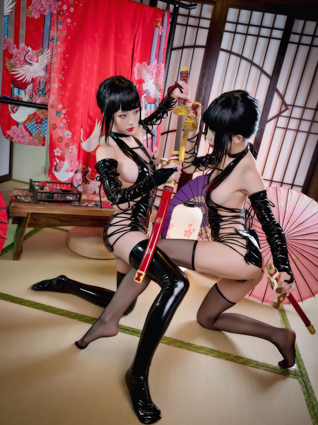 Coser@水淼Aqua Vol.163: 水淼aquaX清水由乃 忍者双人 (40 photos )