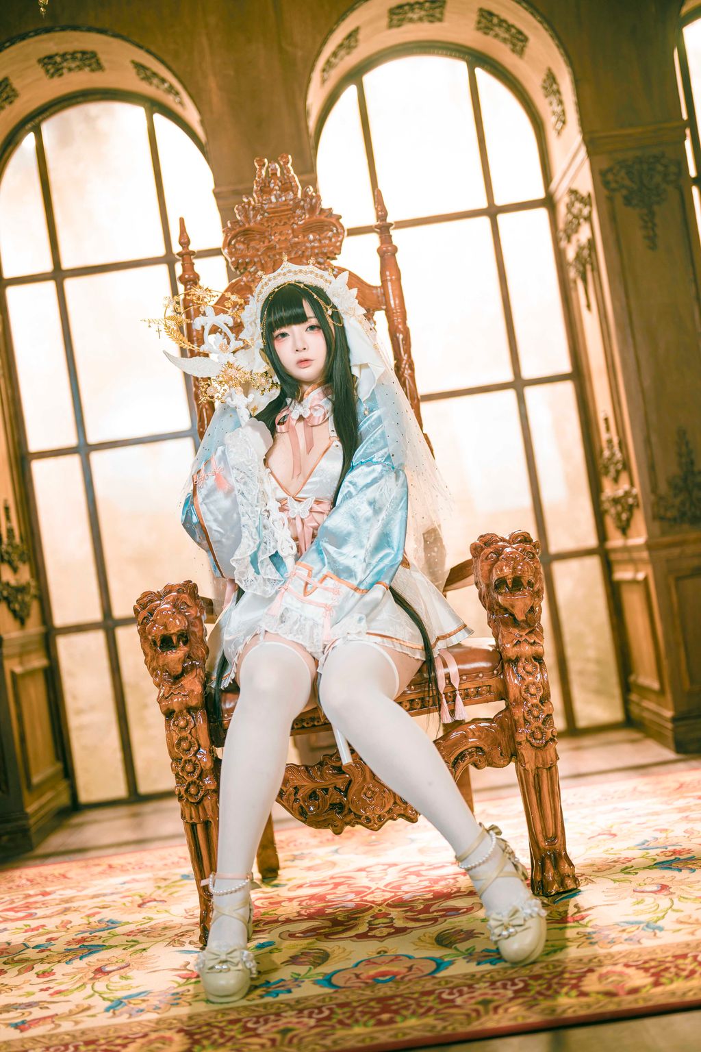 Coser@落落Raku: Lily White (47 photos ) 