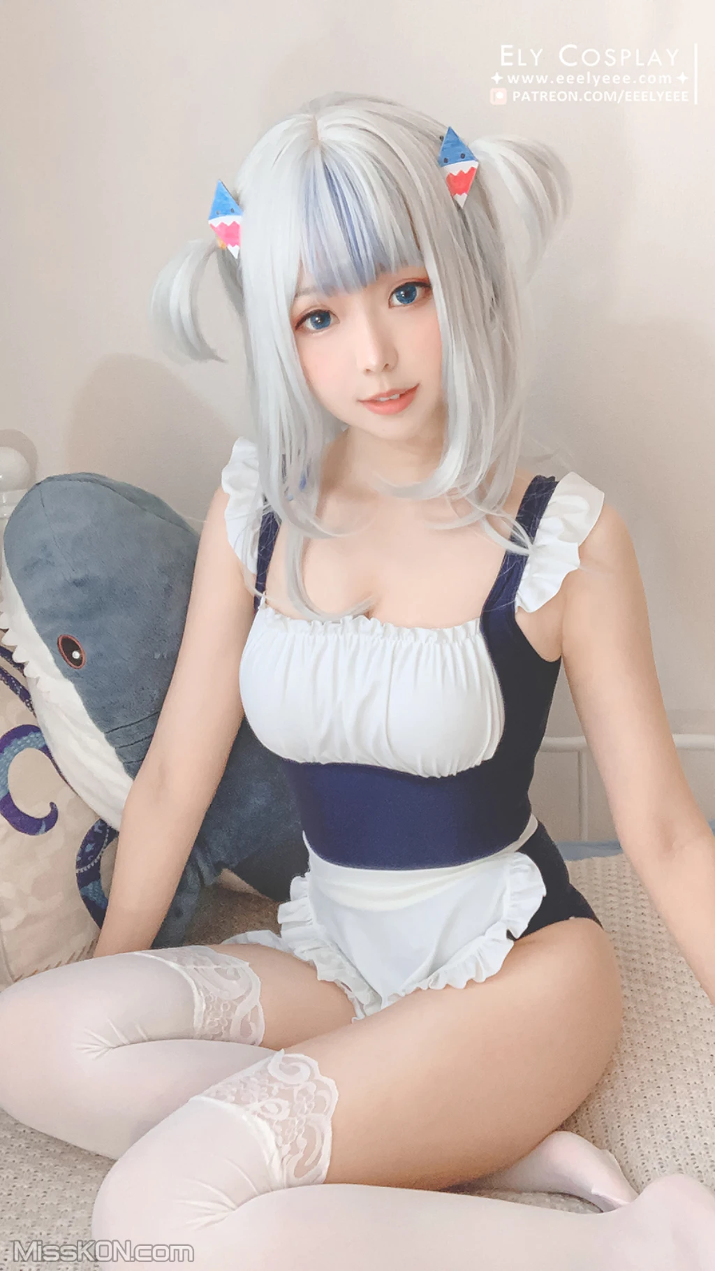 Coser@Ely_eee (ElyEE子): Gura Swimsuit (19 photos) 