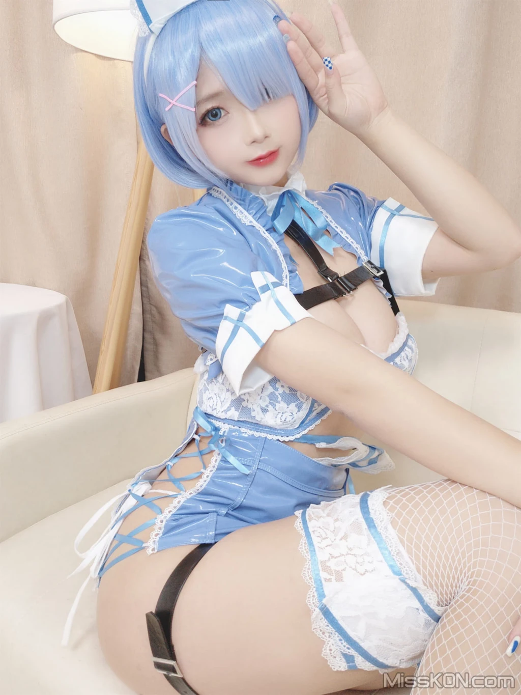 Coser@日奈娇: 蕾姆蓝色护士 (88 photos) 7 Coser@日奈娇: 蕾姆蓝色护士 (88 photos) 7