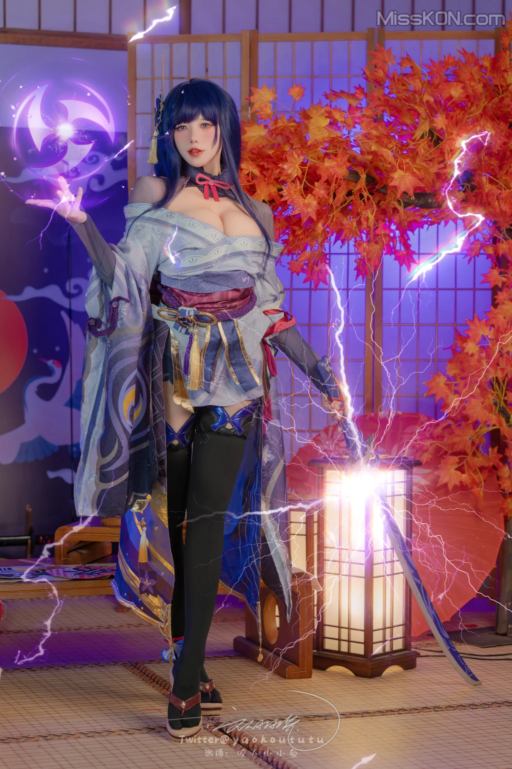 Coser@黏黏团子兔: 原神雷电将军 (76 photos ) 