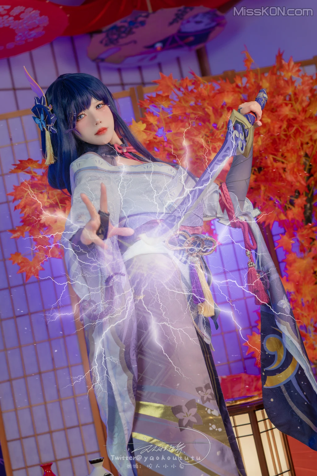 Coser@黏黏团子兔: 原神雷电将军 (76 photos ) 14 Coser@黏黏团子兔: 原神雷电将军 (76 photos ) 14