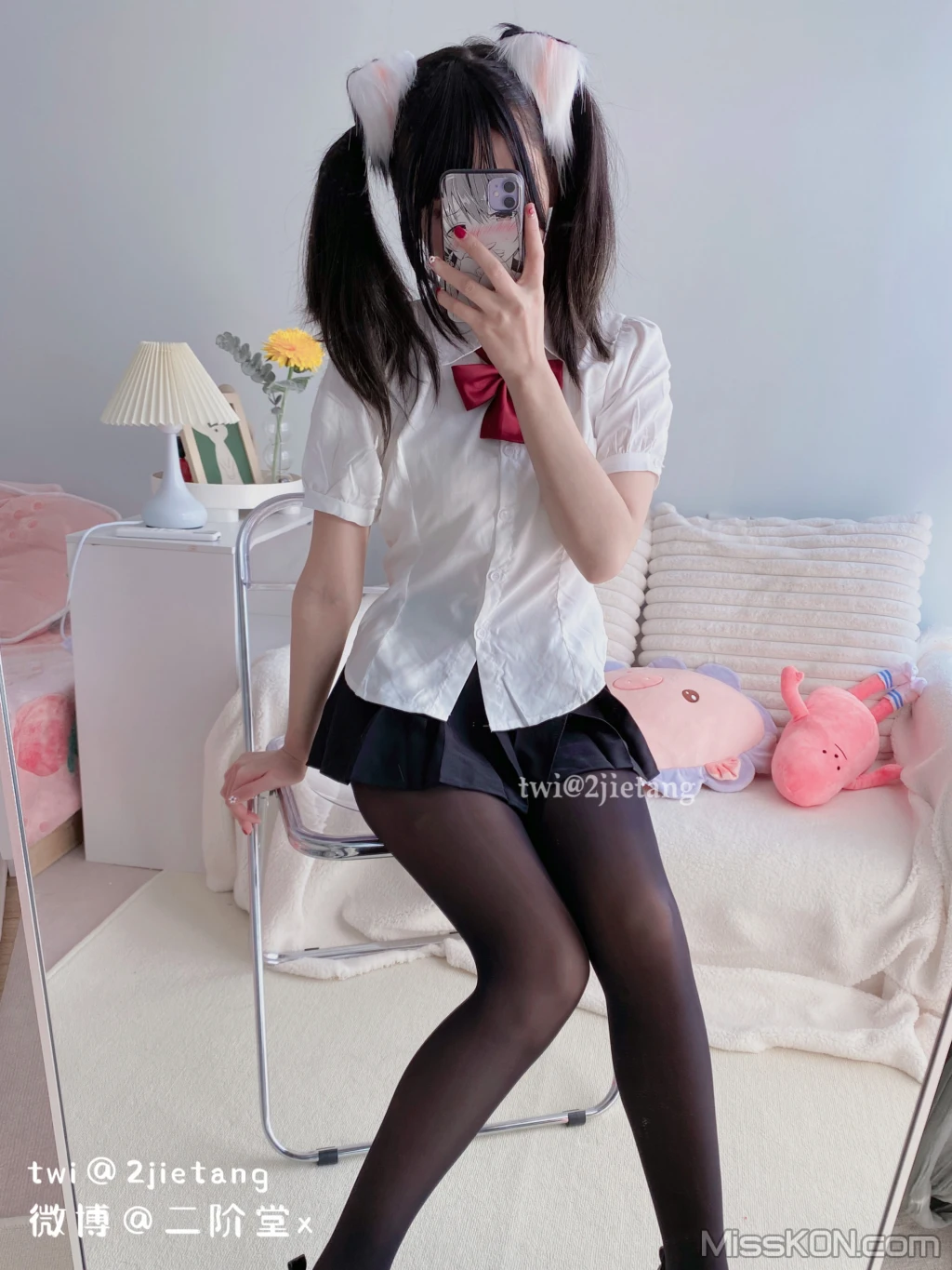 Coser@二阶堂: 猫儿黑丝 (122 photos ) 