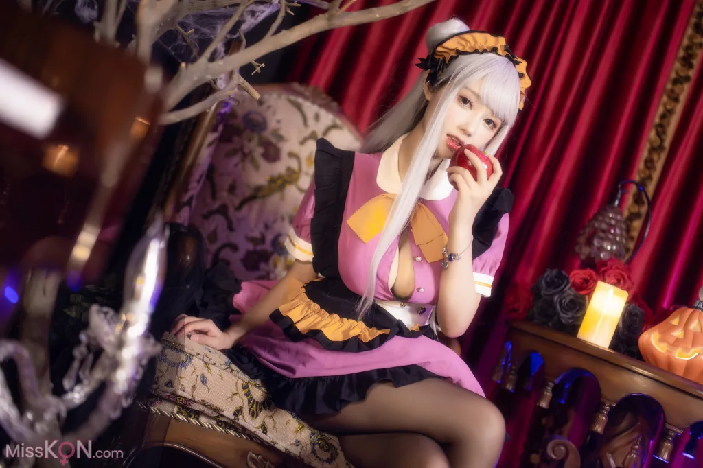 Coser@羽生三未: 万圣黑丝女仆 (37 photos) 8 Coser@羽生三未: 万圣黑丝女仆 (37 photos) 8