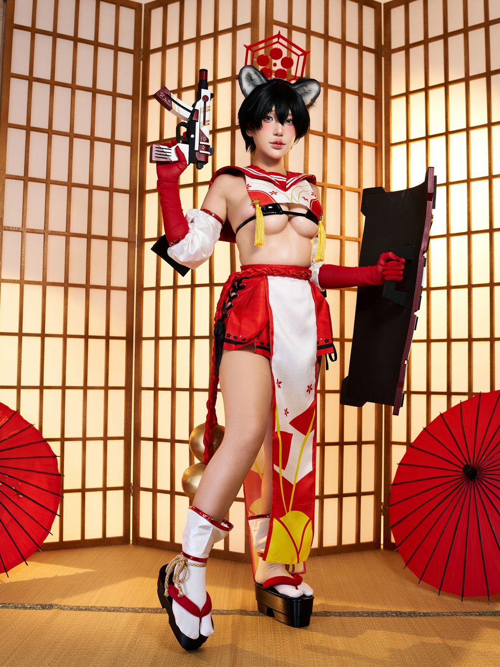 Coser@PuyPuy: 蔚蓝档案 春日椿 Tsubaki (128 photos)