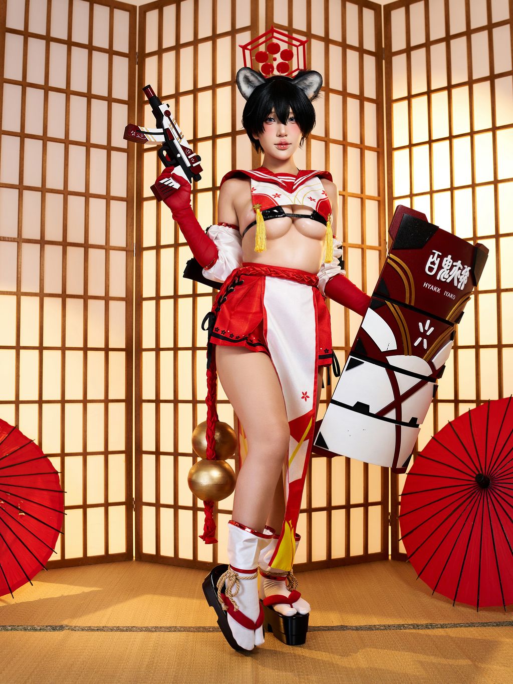 Coser@PuyPuy: 蔚蓝档案 春日椿 Tsubaki (128 photos)