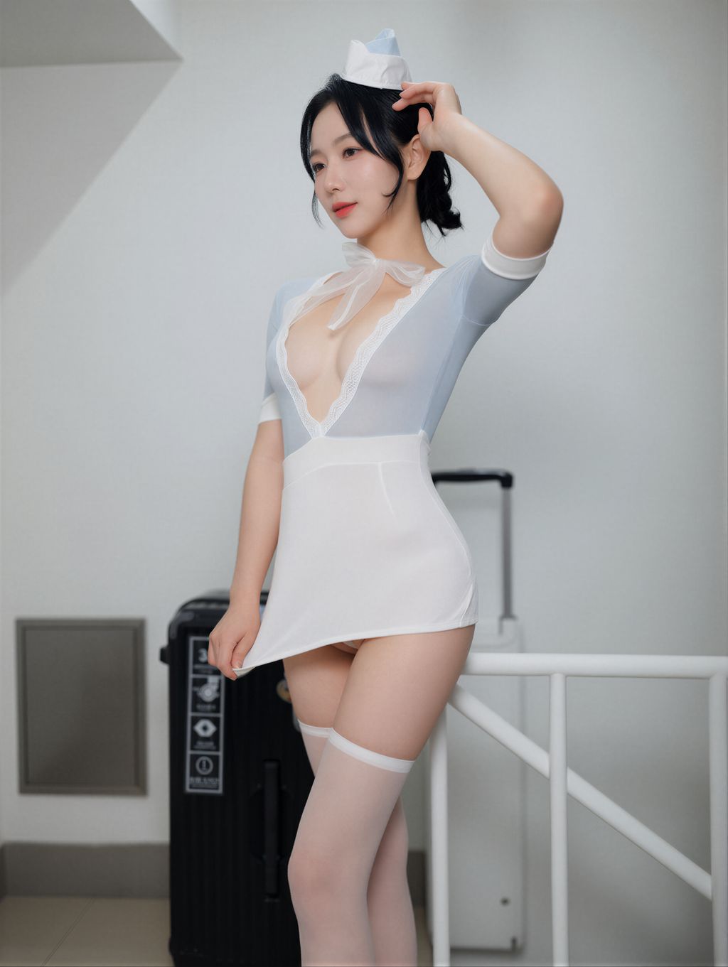 [AI Enhanced] [Bimilstory] Suji (수지): Vol.03 Wet Flight Attendant (106 photos)
