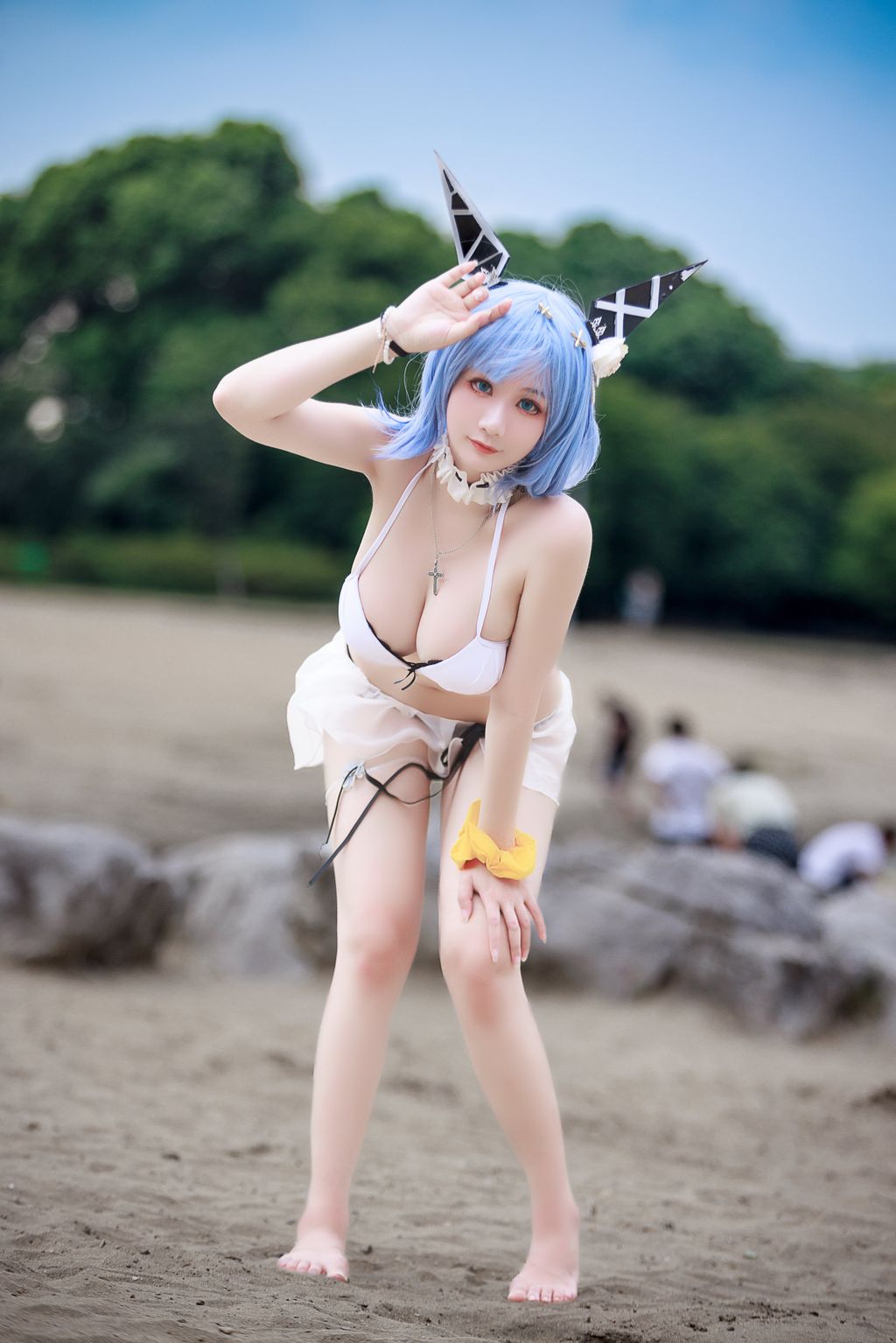 Coser@阿雪雪: 碧蓝航线 加斯科涅泳装 (73 photos)