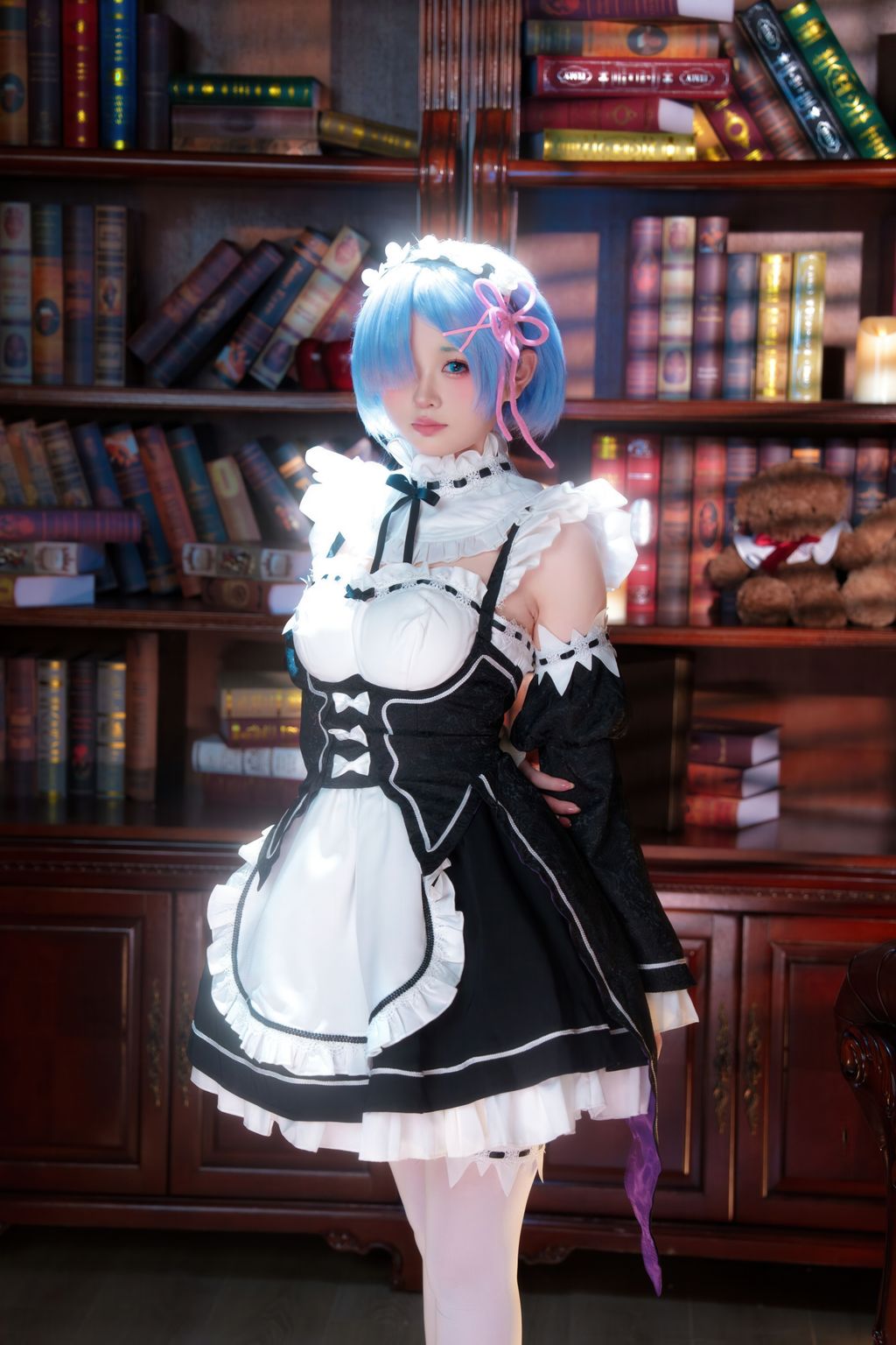 Coser@幼水铃衣: Rem ReZero Re0 蕾姆 (108 photos + 1 video)