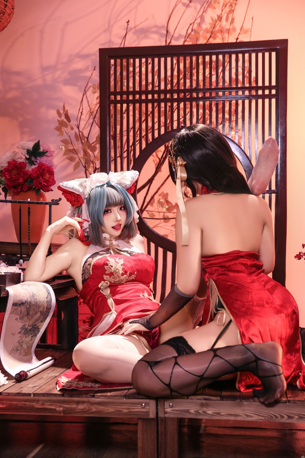 Coser@soso嗖嗖: 碧蓝航线 碧蓝航线 双人柴郡大凤 (45 photos)