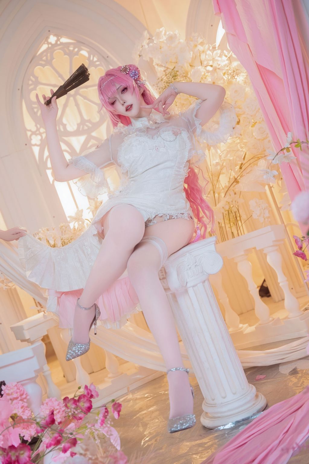Coser@Natsuko夏夏子: NIKKE 桃乐丝旗袍 (78 photos)
