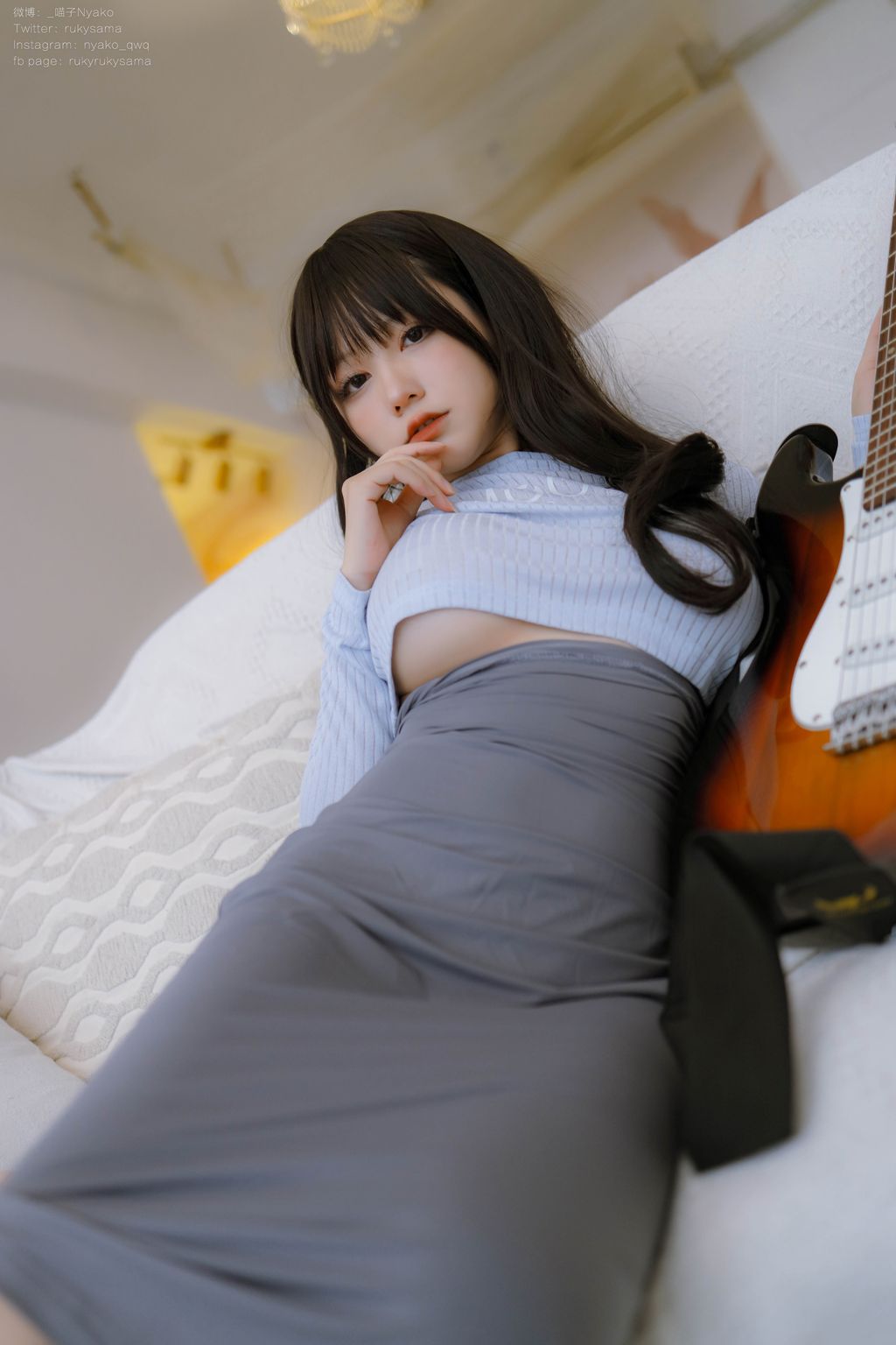 Coser@Nyako喵子: 吉他妹妹连衣裙 (71 photos + 1 video)
