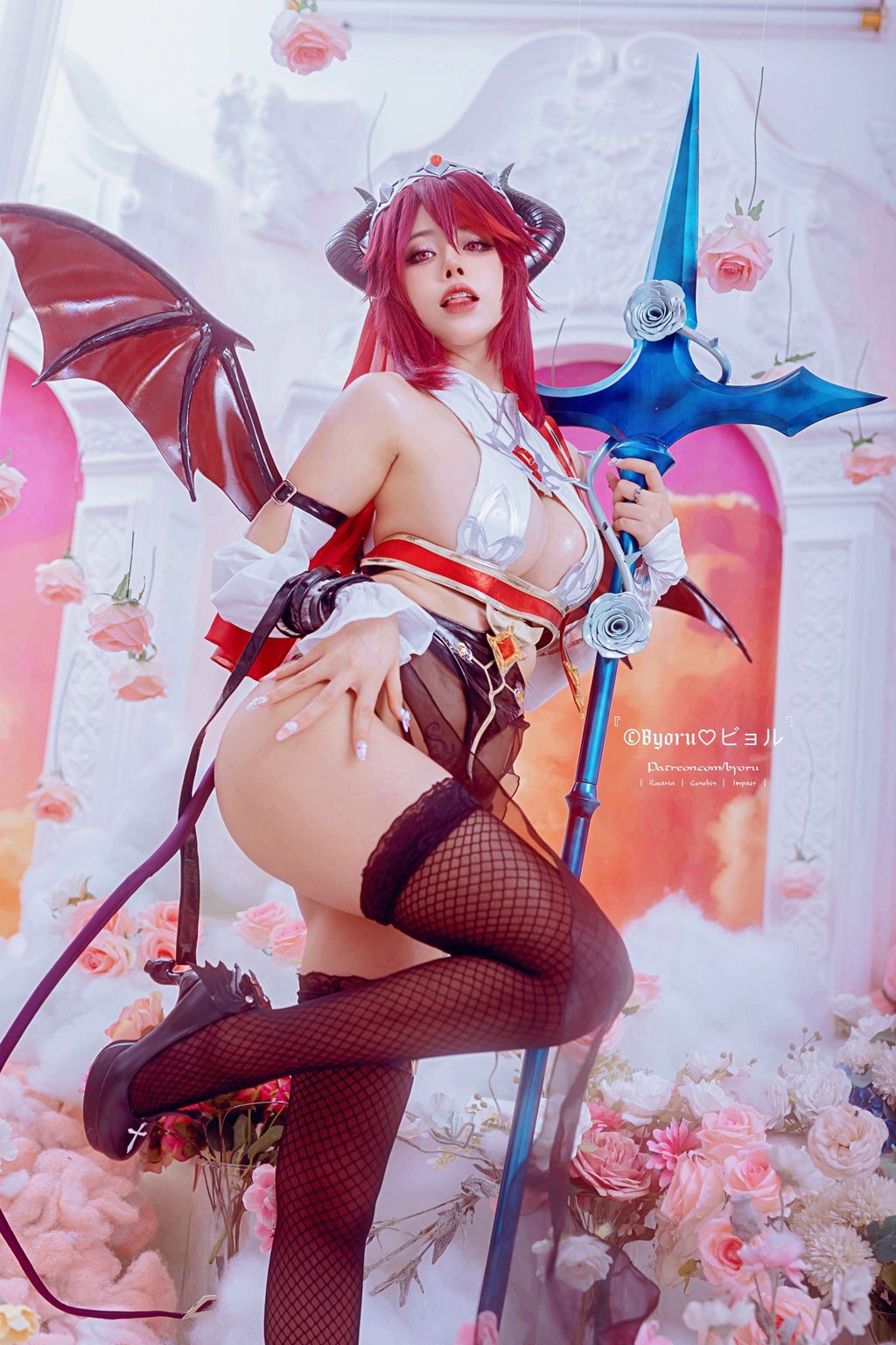 Coser@Byoru: Rosaria Succubus (Genshin Impact) (61 photos)