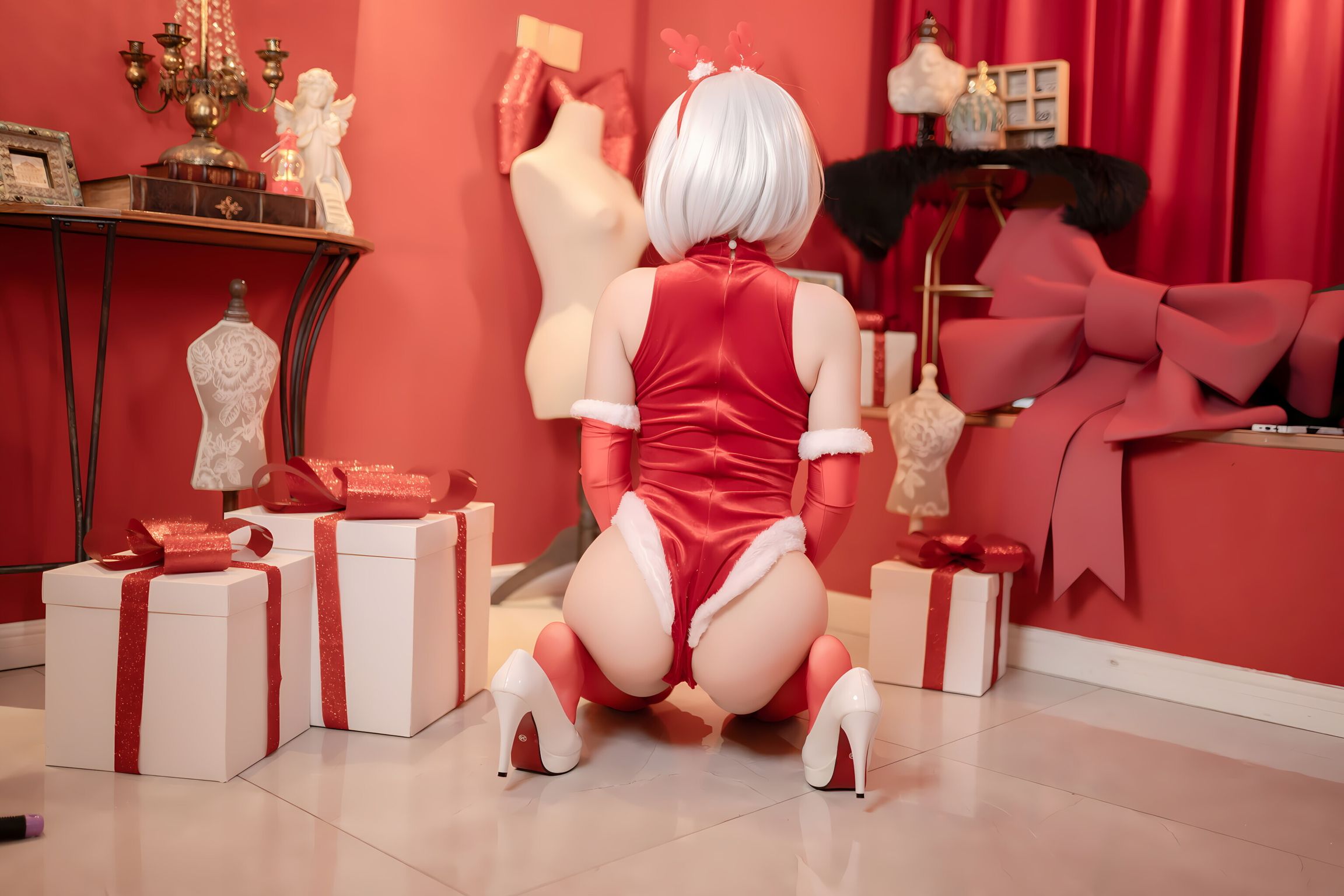 Coser@Bangni邦尼: 圣诞尼尔 红裙御姐 (132 photos) 4 Coser@Bangni邦尼: 圣诞尼尔 红裙御姐 (132 photos) 4