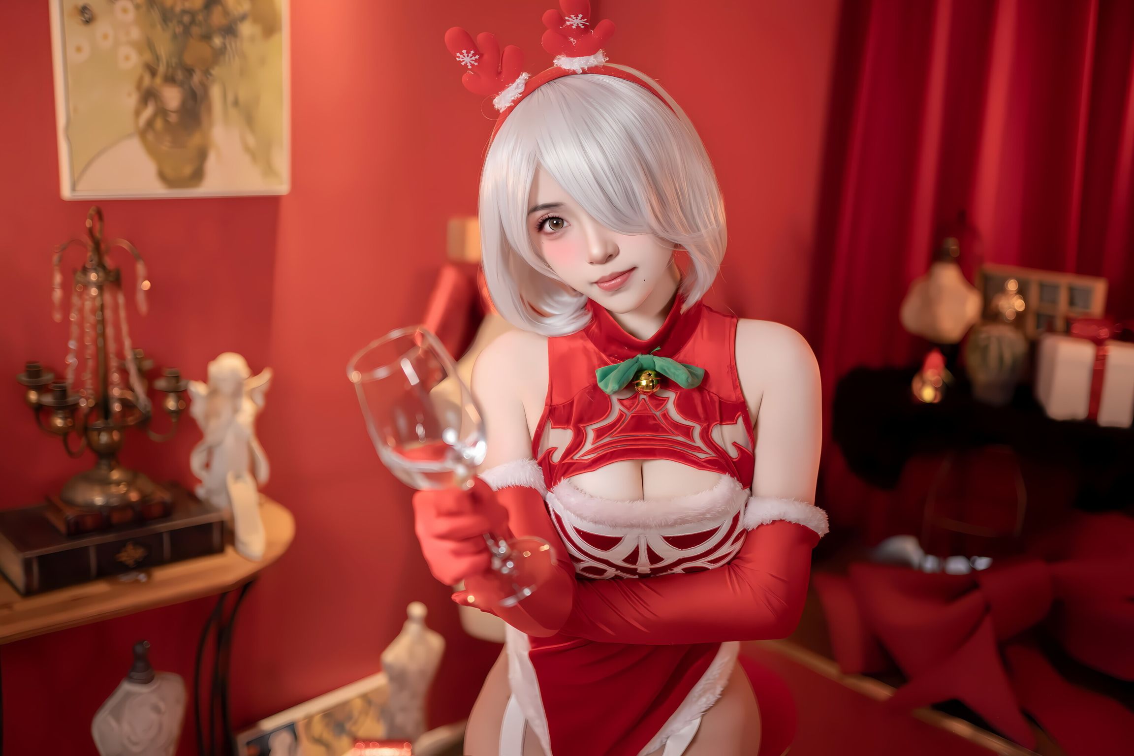 Coser@Bangni邦尼: 圣诞尼尔 红裙御姐 (132 photos) 18 Coser@Bangni邦尼: 圣诞尼尔 红裙御姐 (132 photos) 18