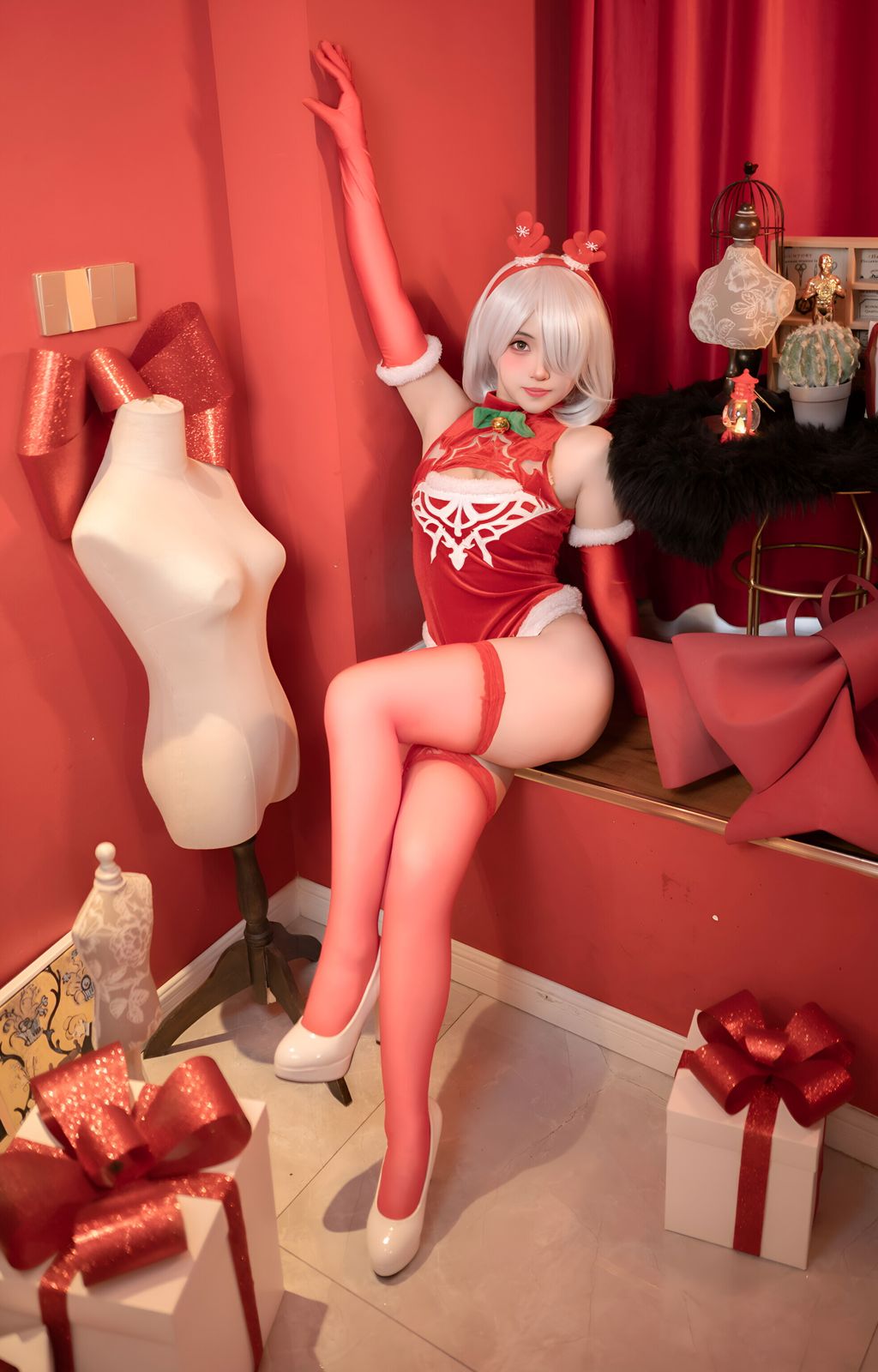 Coser@Bangni邦尼: 圣诞尼尔 红裙御姐 (132 photos) 13 Coser@Bangni邦尼: 圣诞尼尔 红裙御姐 (132 photos) 13