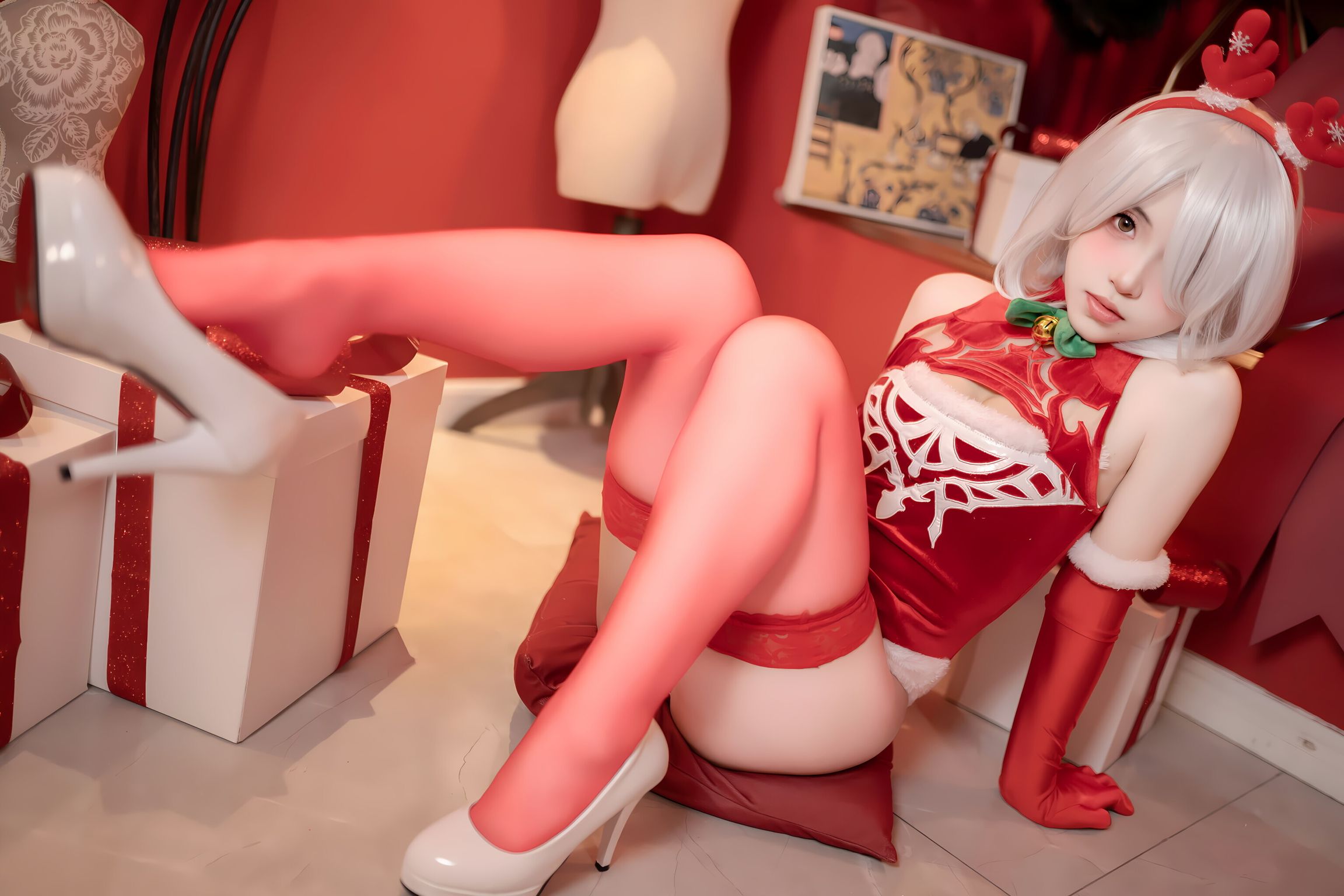 Coser@Bangni邦尼: 圣诞尼尔 红裙御姐 (132 photos) 6 Coser@Bangni邦尼: 圣诞尼尔 红裙御姐 (132 photos) 6