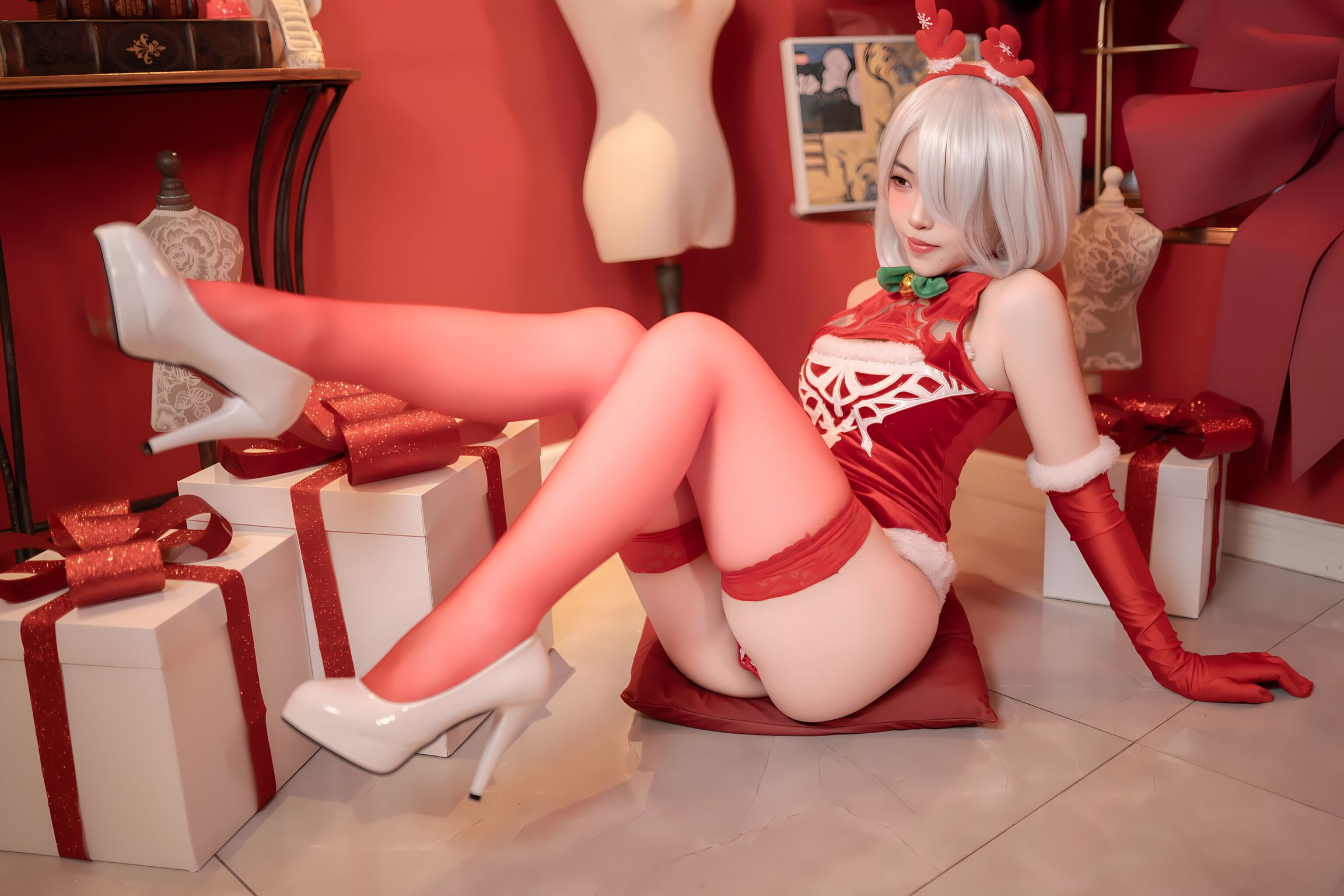Coser@Bangni邦尼: 圣诞尼尔 红裙御姐 (132 photos) 11 Coser@Bangni邦尼: 圣诞尼尔 红裙御姐 (132 photos) 11