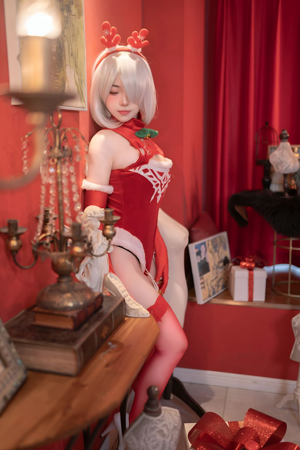 Coser@Bangni邦尼: 圣诞尼尔 红裙御姐 (132 photos) 8 Coser@Bangni邦尼: 圣诞尼尔 红裙御姐 (132 photos) 8