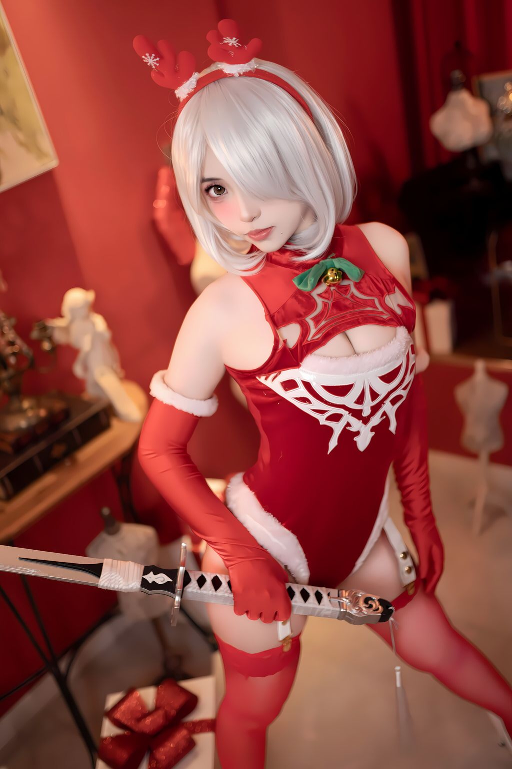 Coser@Bangni邦尼: 圣诞尼尔 红裙御姐 (132 photos) 6 Coser@Bangni邦尼: 圣诞尼尔 红裙御姐 (132 photos) 6