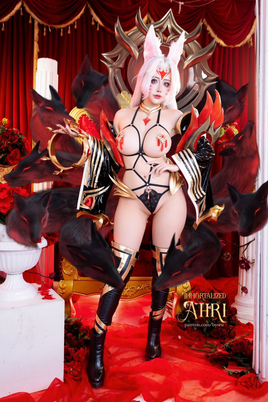 Coser@Byoru: Ahri Immortalized (54 photos + 16 videos)