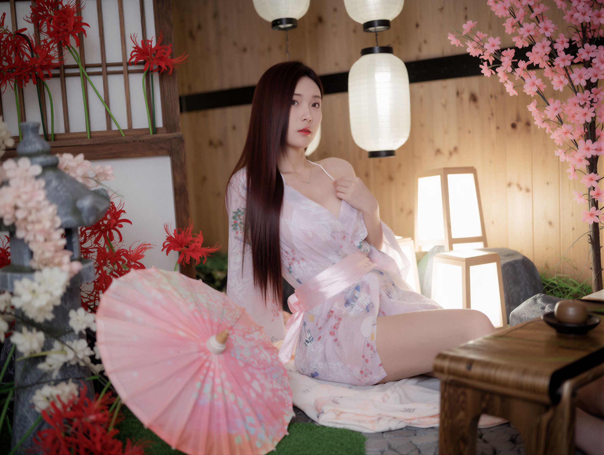 [AI Enhanced] [Bimilstory] Hayun (하윤): Vol.16 Cherry Blossom Date (61 photos)