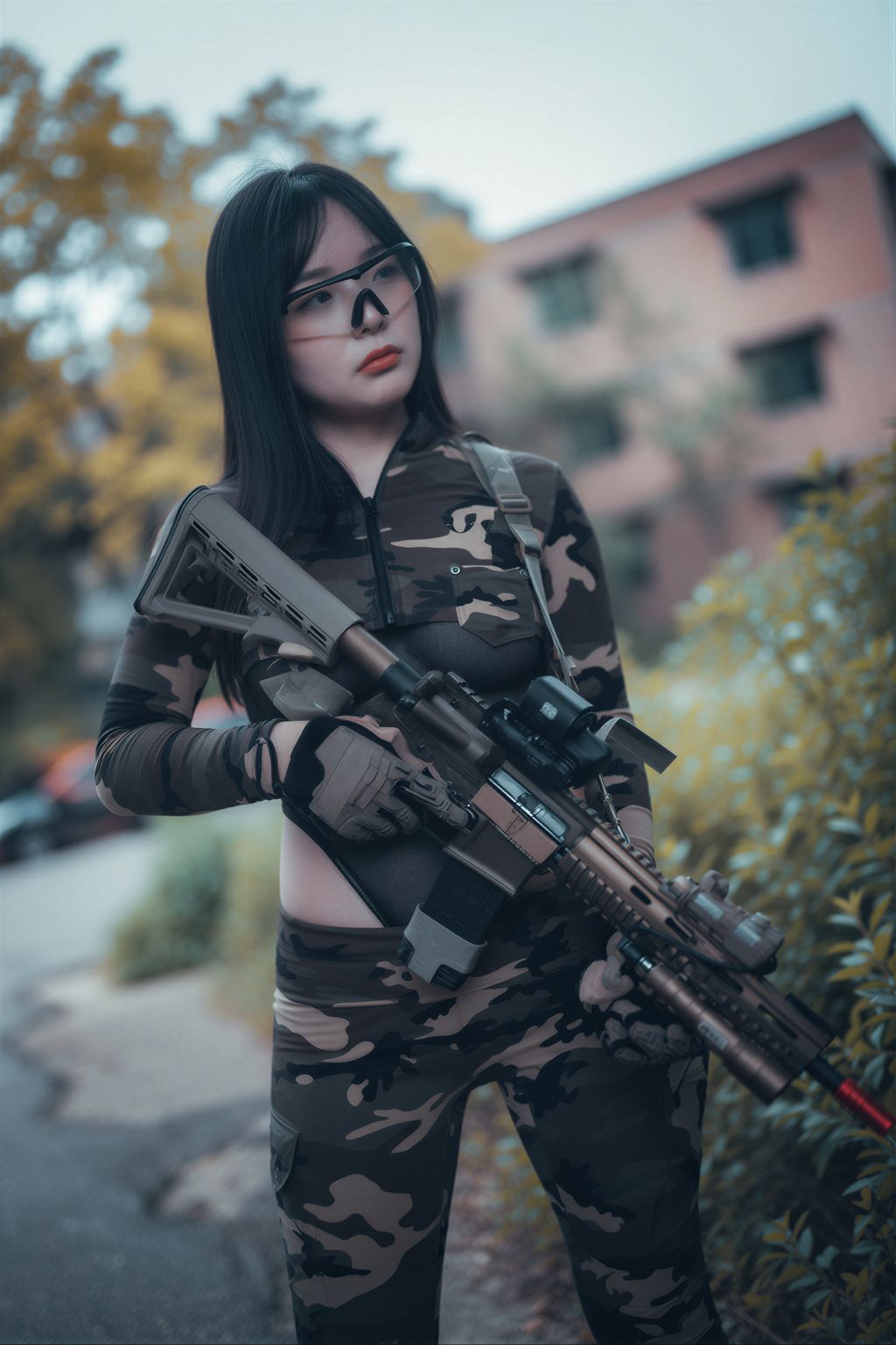 [AI Enhanced] DJAWA Photo: Pia (피아) – Loose and Tight Combat Green & Camo (76 photos)