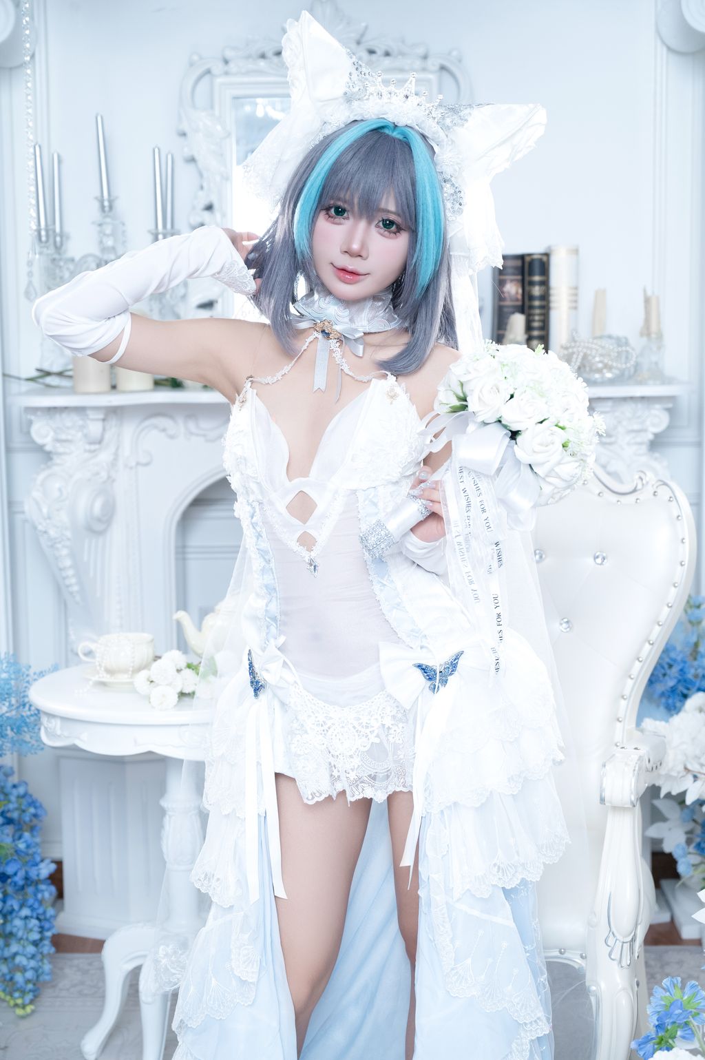 Coser@PoppaChan: Cheshire Wedding (97 photos + 12 videos)