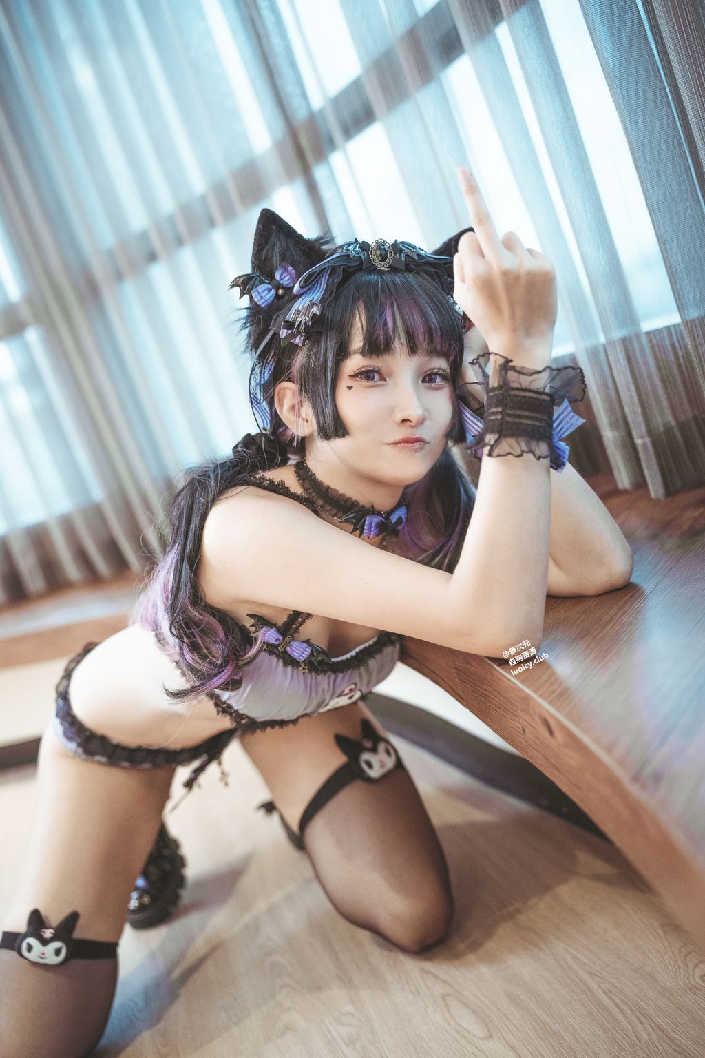 Coser@慕慕Momo: 巨乳萝莉 酷洛米 (Kuromi) (8K Ver.) (70 photos + 1 video)