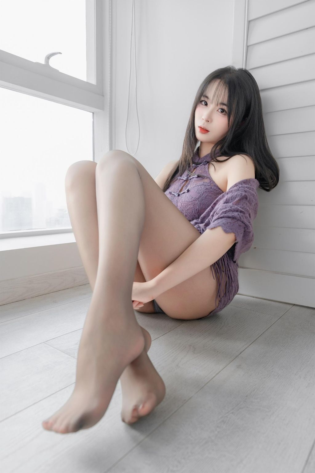Coser@轩萧学姐: 紫色旗袍 (140 photos) 9 Coser@轩萧学姐: 紫色旗袍 (140 photos) 9