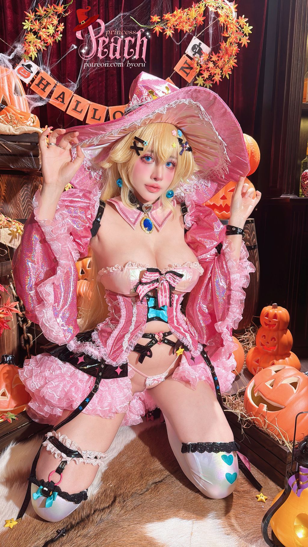 Coser@Byoru: Peach princess Witch (57 photos + 24 videos)