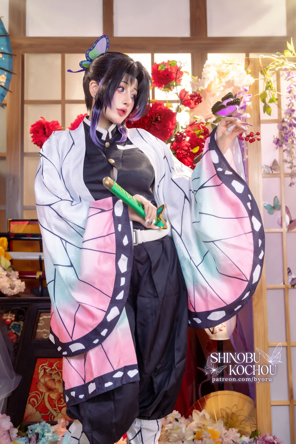 Coser@Byoru: Shinobu Kochou HD – 鬼灭之刃 蝴蝶忍 (72 photos + 27 videos) 13 Coser@Byoru: Shinobu Kochou HD – 鬼灭之刃 蝴蝶忍 (72 photos + 27 videos) 13