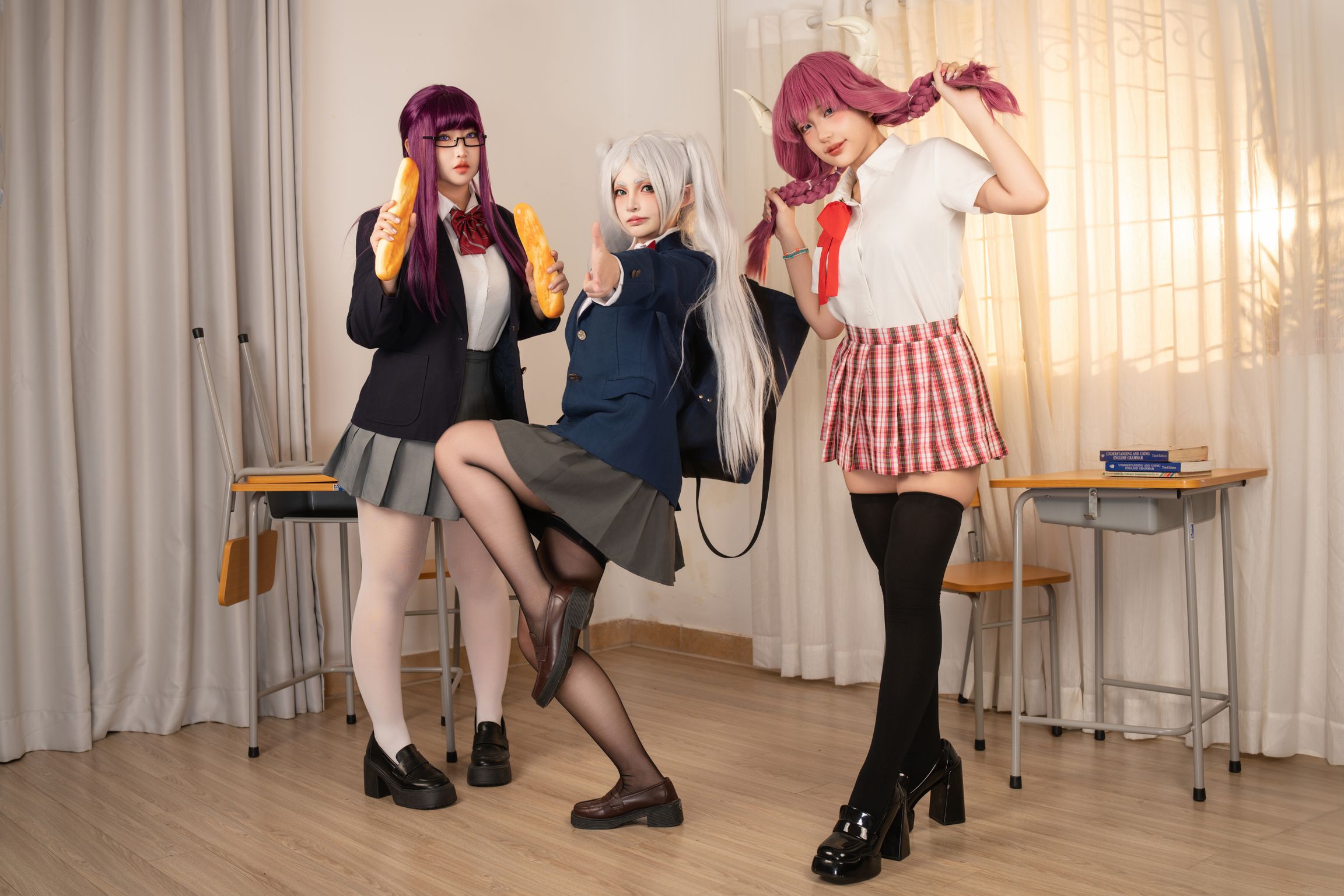 Coser@PuyPuy: Aura JK & 阿乌拉 JK & 芙莉莲 & 菲伦 (204 photos + 29 videos)