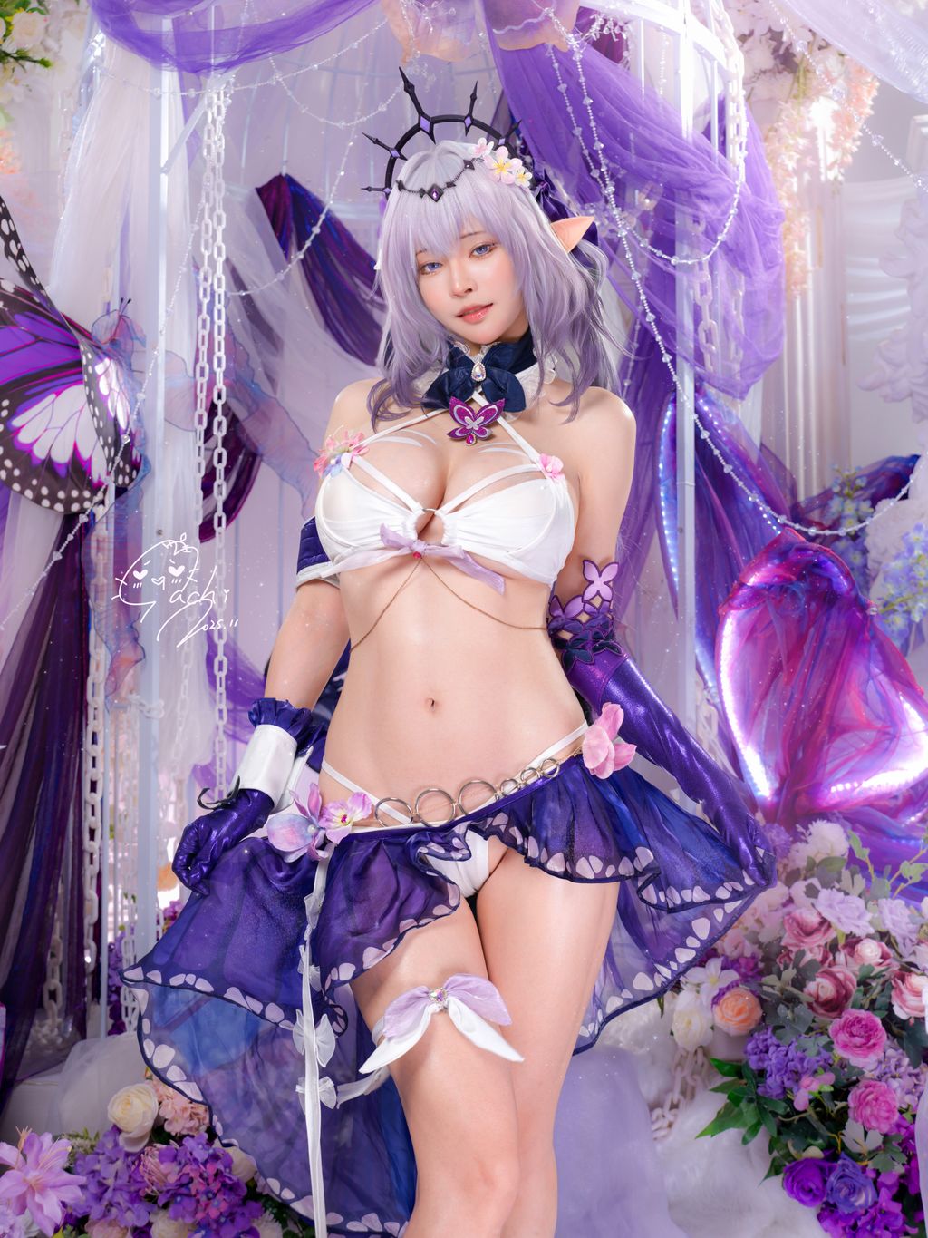 Coser@Machi馬吉: 水着 聖女の裏の危ない姿 第一弾 (51 photos)
