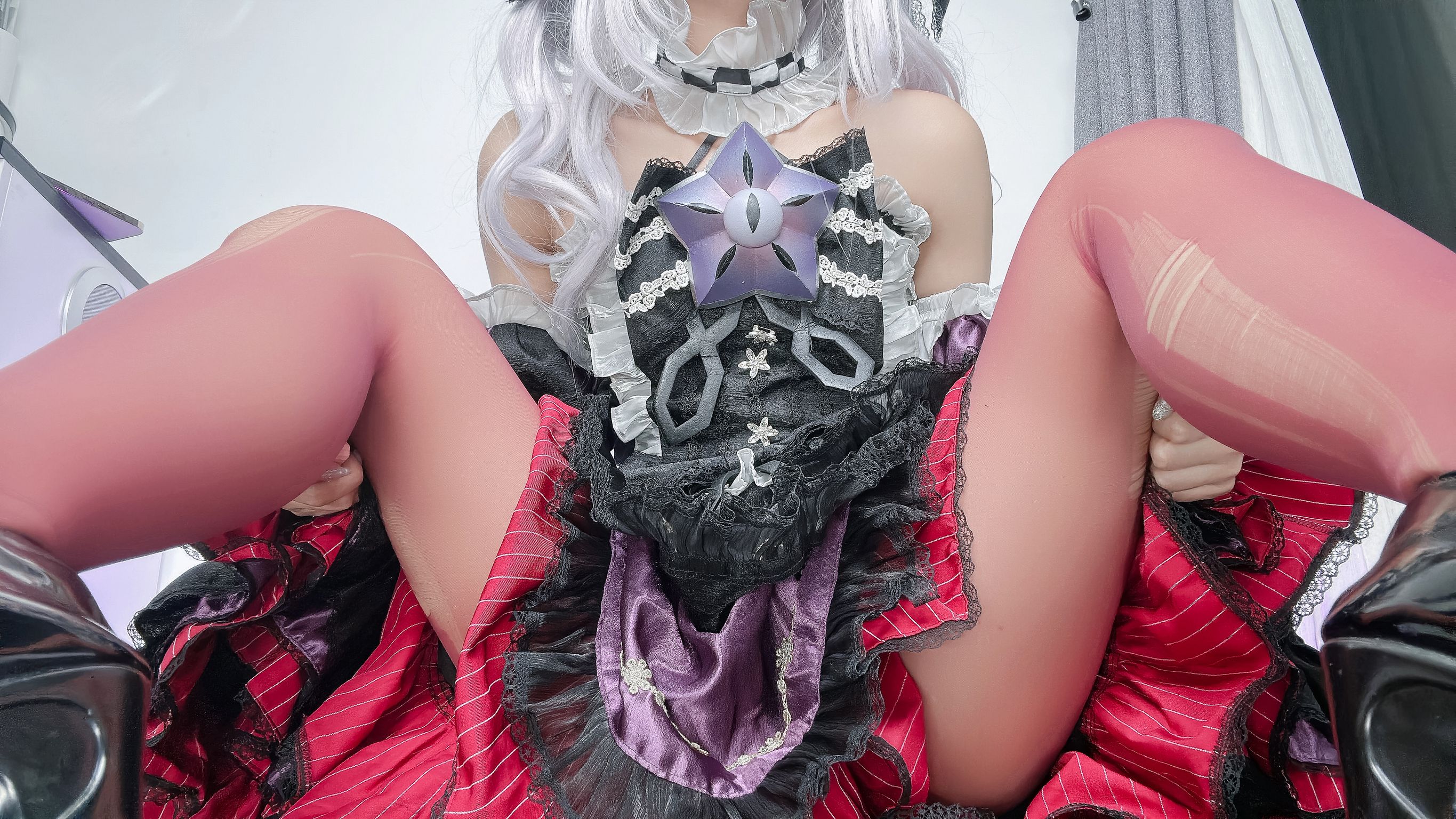 Coser@PoppaChan: Murasaki Shion Dress (Vtuber) (88 photos + 10 videos) 18 Coser@PoppaChan: Murasaki Shion Dress (Vtuber) (88 photos + 10 videos) 18
