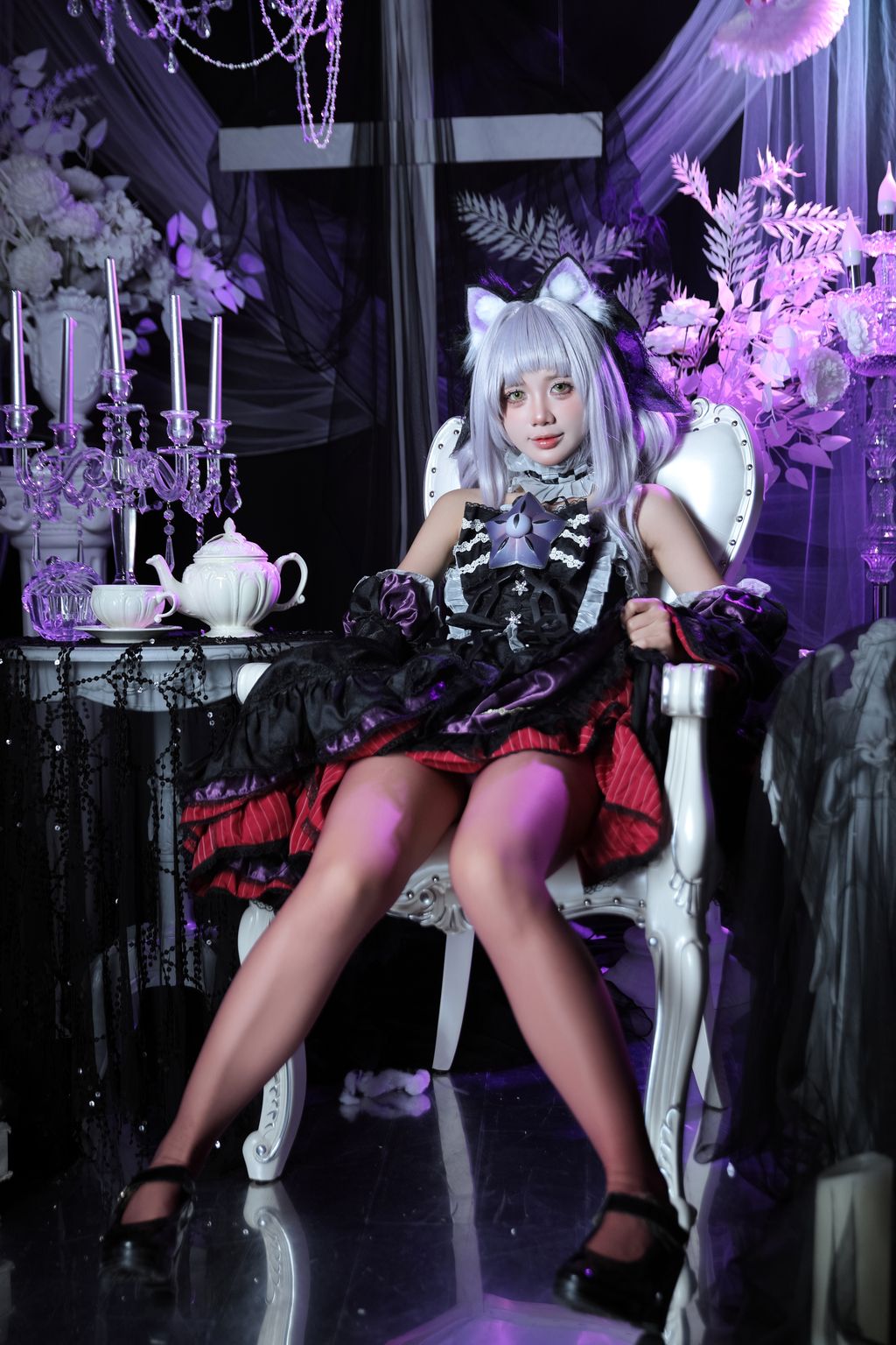 Coser@PoppaChan: Murasaki Shion Dress (Vtuber) (88 photos + 10 videos)