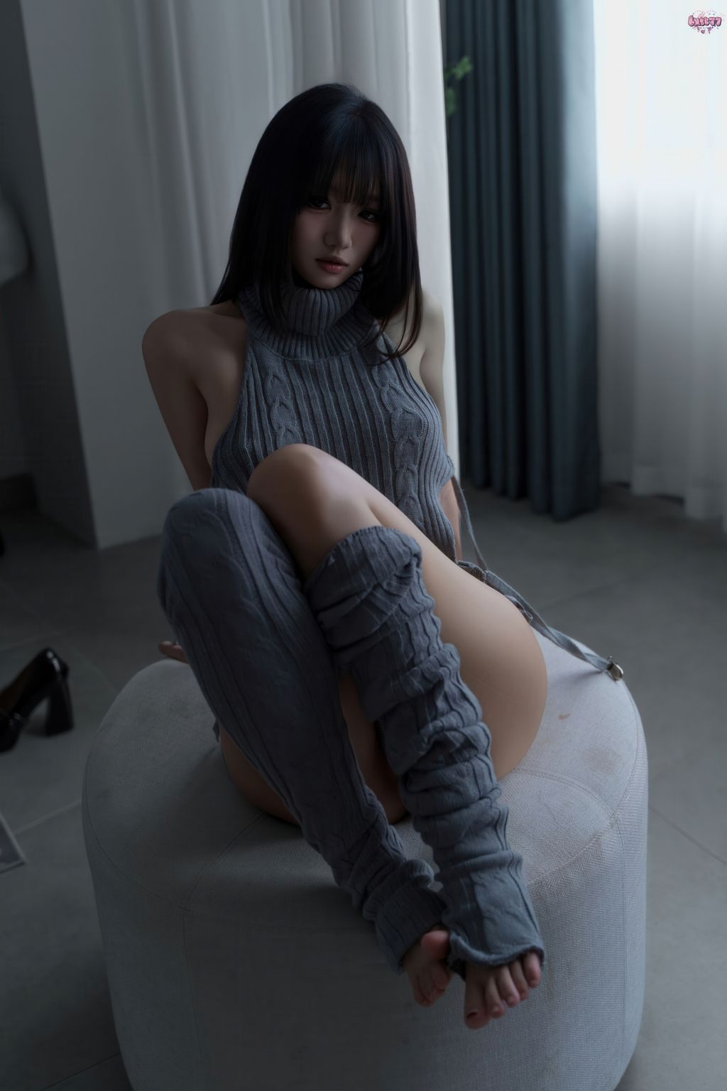 Coser@柒柒要乖哦: 居家毛衣 (112 photos + 1 video) 4 Coser@柒柒要乖哦: 居家毛衣 (112 photos + 1 video) 4