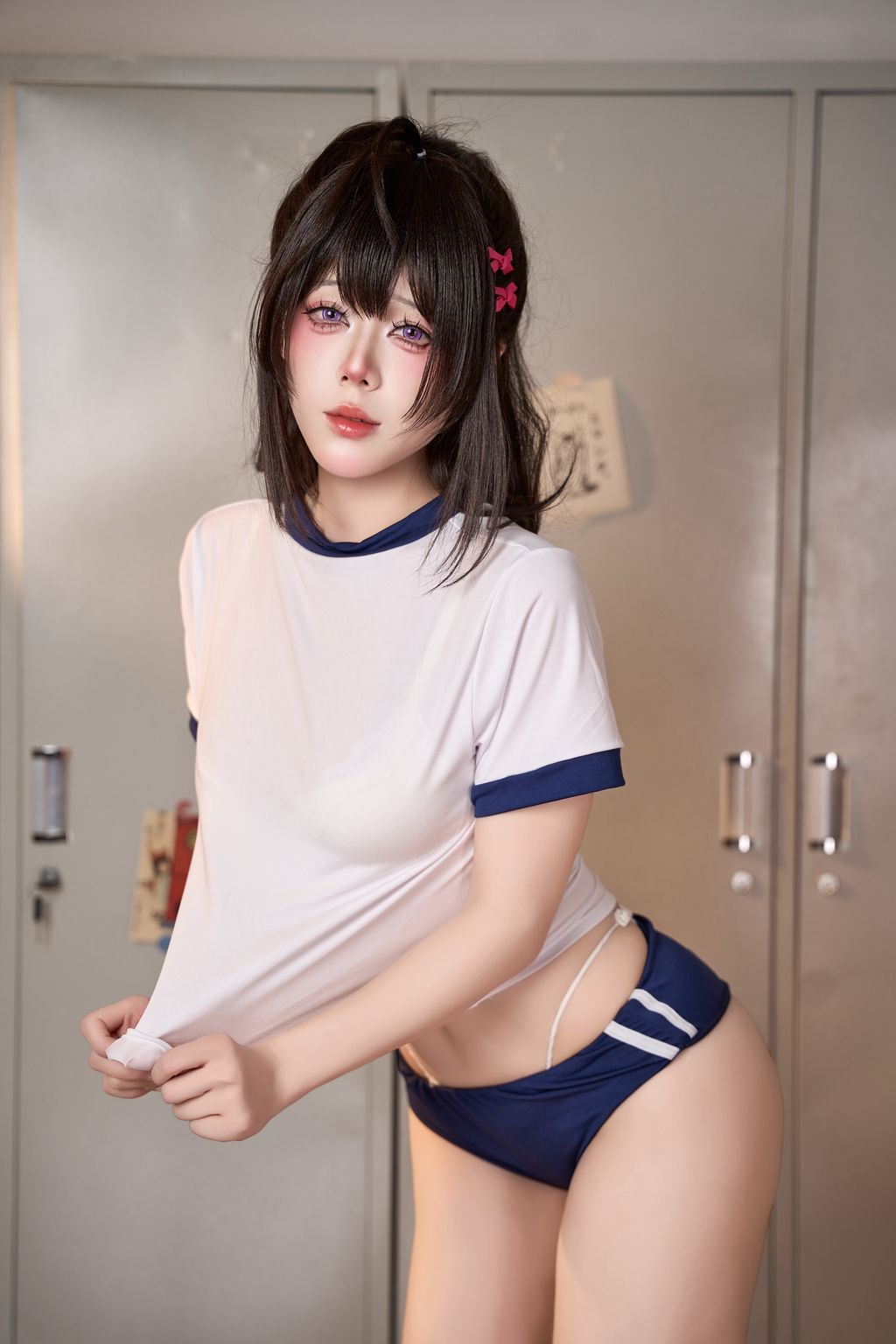 Coser@九言: 棕色尘埃2 罗安·体操服 (75 photos)