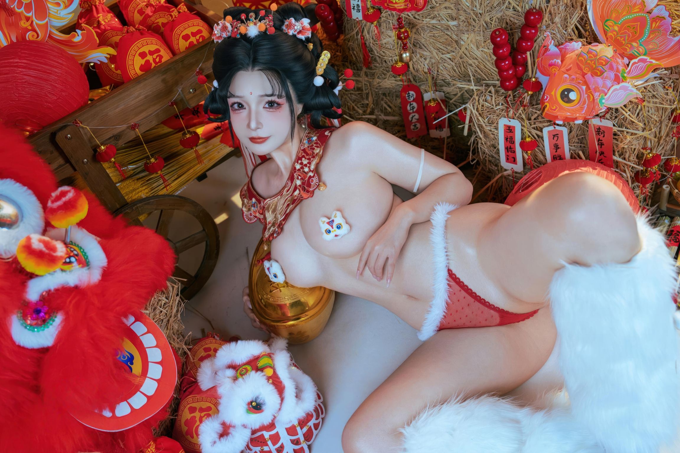 Coser@yuuhui玉汇: 2026新春特辑 醒狮少女 (131 photos + 2 videos) 14 Coser@yuuhui玉汇: 2026新春特辑 醒狮少女 (131 photos + 2 videos) 14
