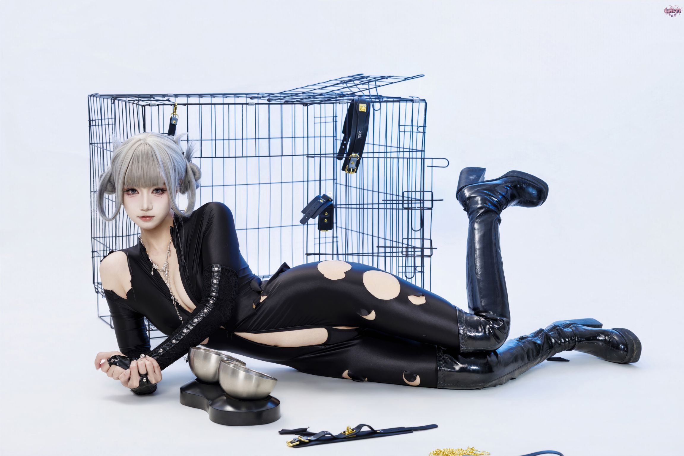 Coser@柒柒要乖哦: 黑靡烟旗袍 (108 photos + 2 videos) 16 Coser@柒柒要乖哦: 黑靡烟旗袍 (108 photos + 2 videos) 16