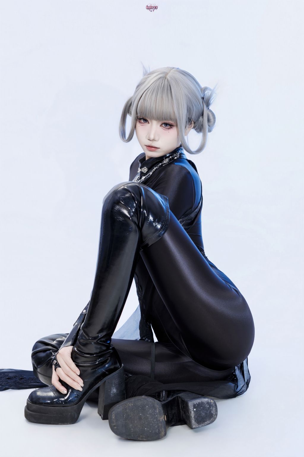 Coser@柒柒要乖哦: 黑靡烟旗袍 (108 photos + 2 videos) 4 Coser@柒柒要乖哦: 黑靡烟旗袍 (108 photos + 2 videos) 4