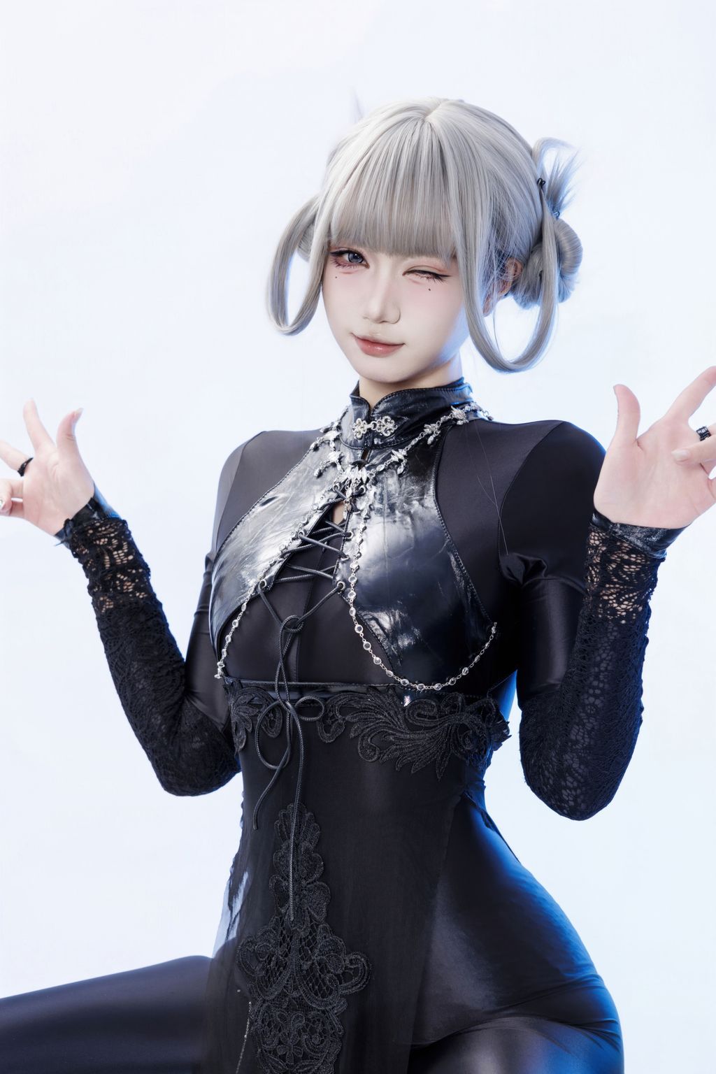 Coser@柒柒要乖哦: 黑靡烟旗袍 (108 photos + 2 videos) 13 Coser@柒柒要乖哦: 黑靡烟旗袍 (108 photos + 2 videos) 13