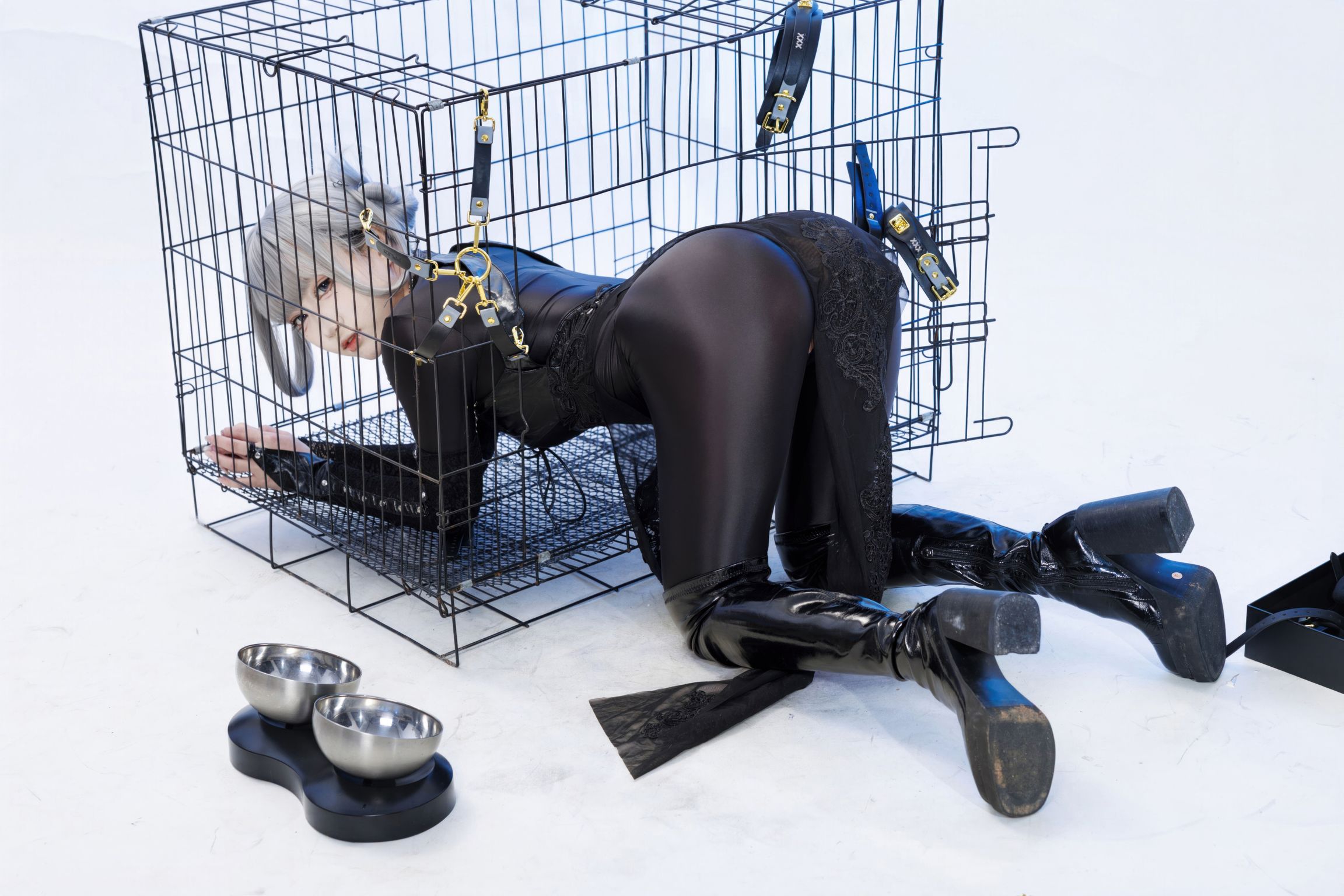 Coser@柒柒要乖哦: 黑靡烟旗袍 (108 photos + 2 videos) 19 Coser@柒柒要乖哦: 黑靡烟旗袍 (108 photos + 2 videos) 19