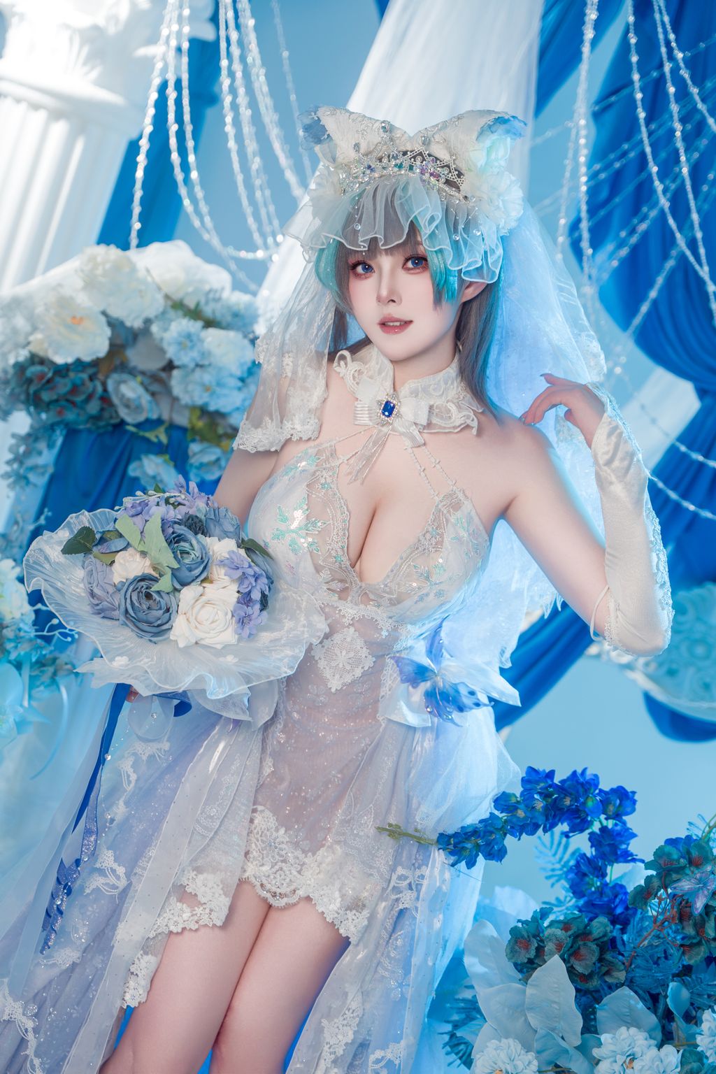 Coser@Natsuko夏夏子: 碧蓝航线 柴郡婚纱 (70 photos) 4 Coser@Natsuko夏夏子: 碧蓝航线 柴郡婚纱 (70 photos) 4