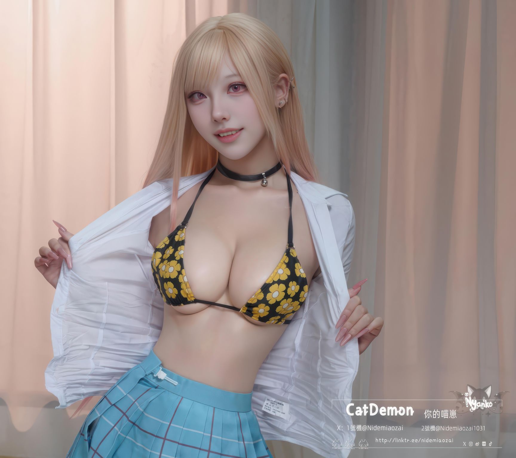 Coser@CatDemon喵崽 (你的喵崽): 喜多川海梦 (88 photos + 8 videos)