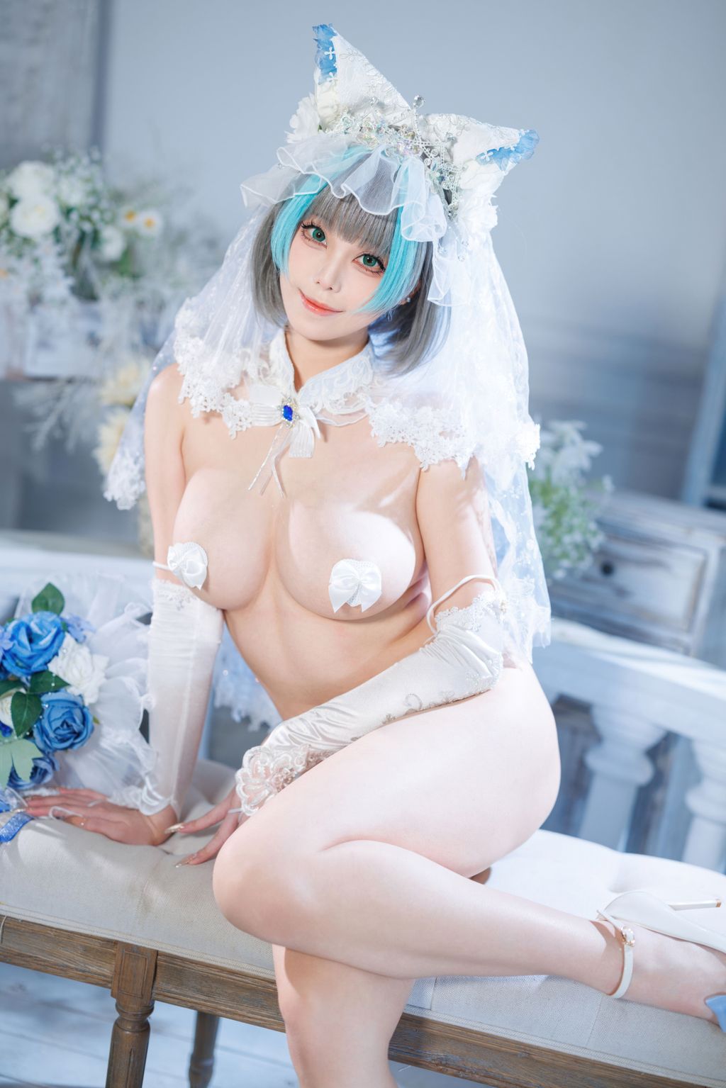 Coser@蜜汁猫裘: 碧蓝航线 柴郡 花嫁 (134 photos + 2 videos) 7 Coser@蜜汁猫裘: 碧蓝航线 柴郡 花嫁 (134 photos + 2 videos) 7