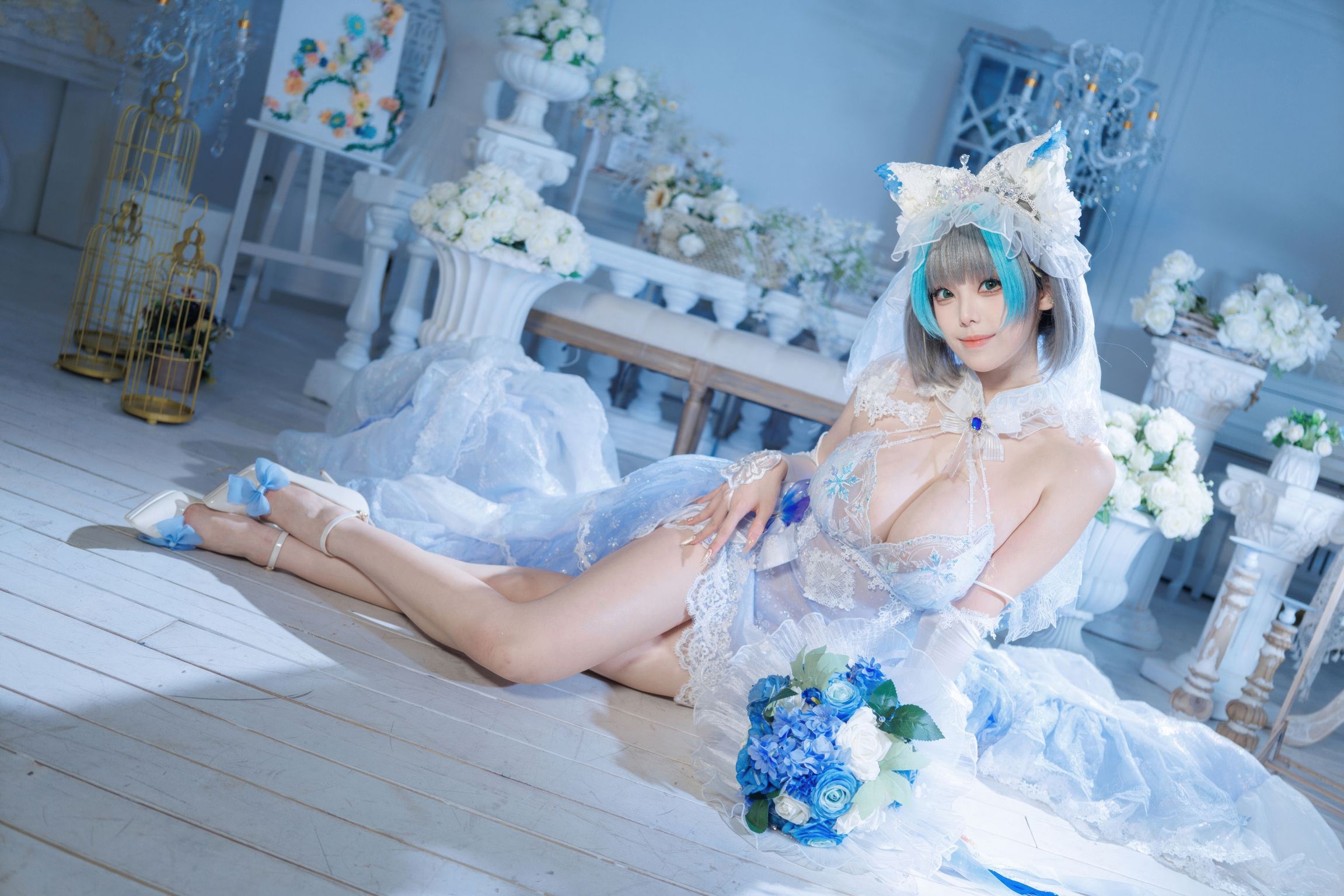 Coser@蜜汁猫裘: 碧蓝航线 柴郡 花嫁 (134 photos + 2 videos) 7 Coser@蜜汁猫裘: 碧蓝航线 柴郡 花嫁 (134 photos + 2 videos) 7